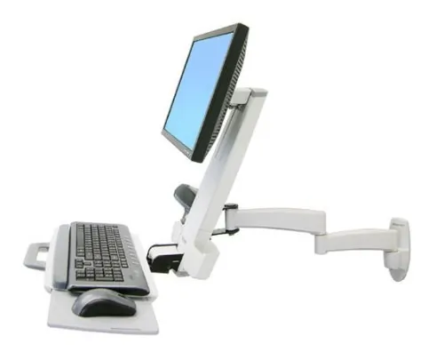 ERGOTRON 200 SERIES COMBO ARM (WHITE) WALL MOUNT.ATTACH AN LCD AND KEYBOARD TO T