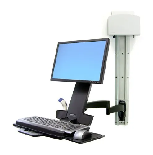 ERGOTRON 200 SERIES COMBO ARM (BLACK) WALL MOUNT.ATTACH AN LCD AND KEYBOARD TO T