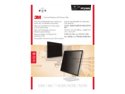 3M Framed Privacy Filter For 24 WideScreen Desktop LCD Monitor PF324W9