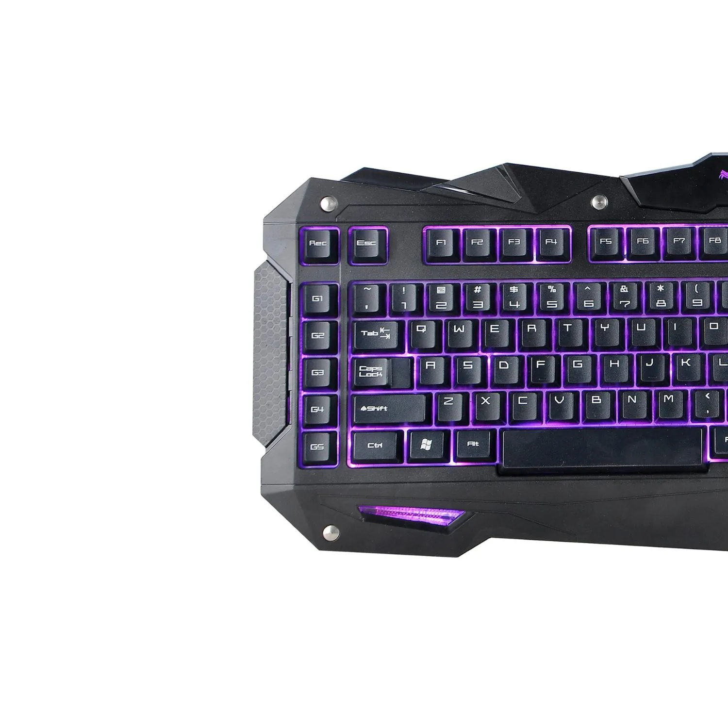 iMicro Desert Cobra IM-KBCOBV8 LED Backlit 110-Key Gaming Keyboard w/5 Programmable Macro Keys (Black)