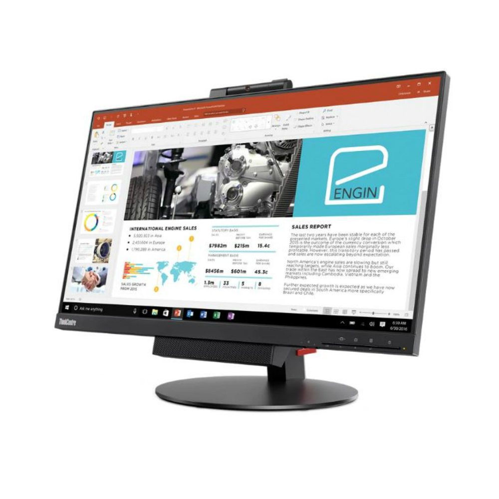 23.8 Lenovo ThinkCentre Tiny-in-One 24 Gen3 DisplayPort 1080pWidescreen Monitor w/Webcam - Fits ThinkCentre Tiny PCs