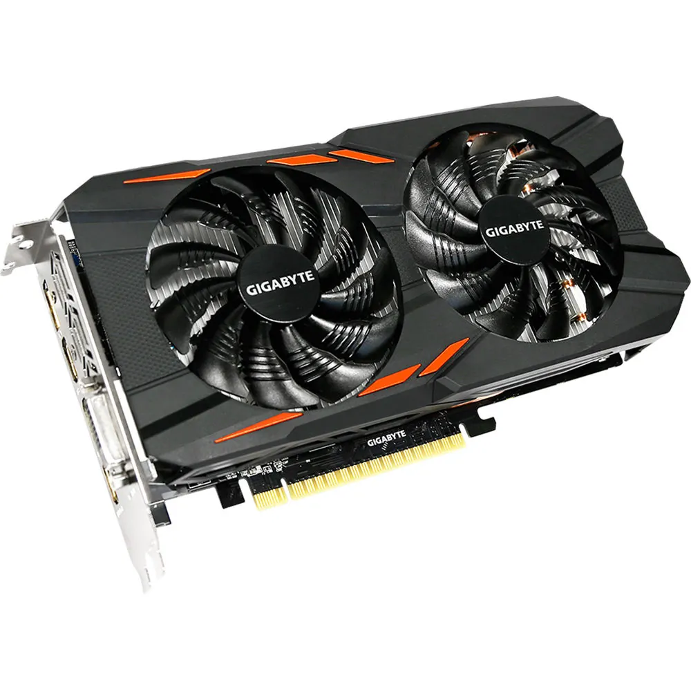 Gigabyte Video Card GV-N1050WF2OC-2GD GTX 1050 2GB GDDR5 WindForce DL-DVI-I-3xHDMI-DisplayPort Retail