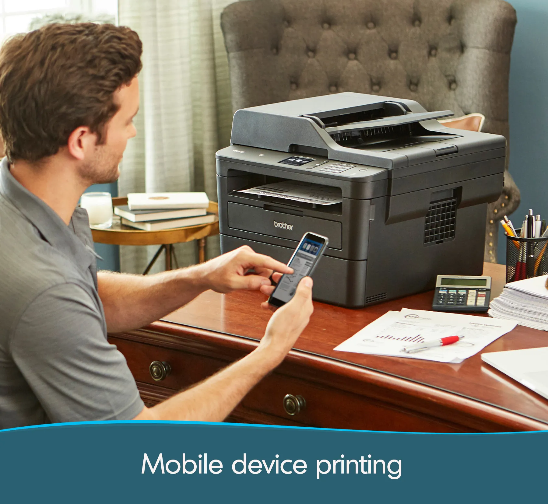 Brother MFC-L2750DW Monochrome Compact Laser All-in-One Printer with 2.7 Color Touchscreen, Single-pass Duplex Copy & Scan, and Wireless & NFC - Copier/Fax/Printer/Scanner - 36 ppm Mono Print - 2400 x 600 dpi Print - Automatic Duplex Print - 1 x Input Tray 250 Sheet, 1 x Automatic Document Feeder 50 Sheet, 1 x Output Bin 100 Sheet, 1 x Output Tray 1 Sheet - 2.7 LCD Touchscreen - 1200 dpi Optical Scan - 250 sheets Input - Ethernet - Wireless LAN - USB - 2000 Recommended Monthly Print Volum