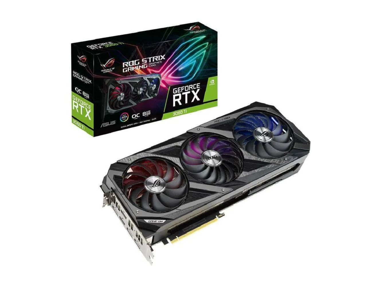 8GB Asus Rog STRIX GeForce RTX 3060 TI GDDR6 ROG-STRIX-RTX3060TI-O8G-GAMING