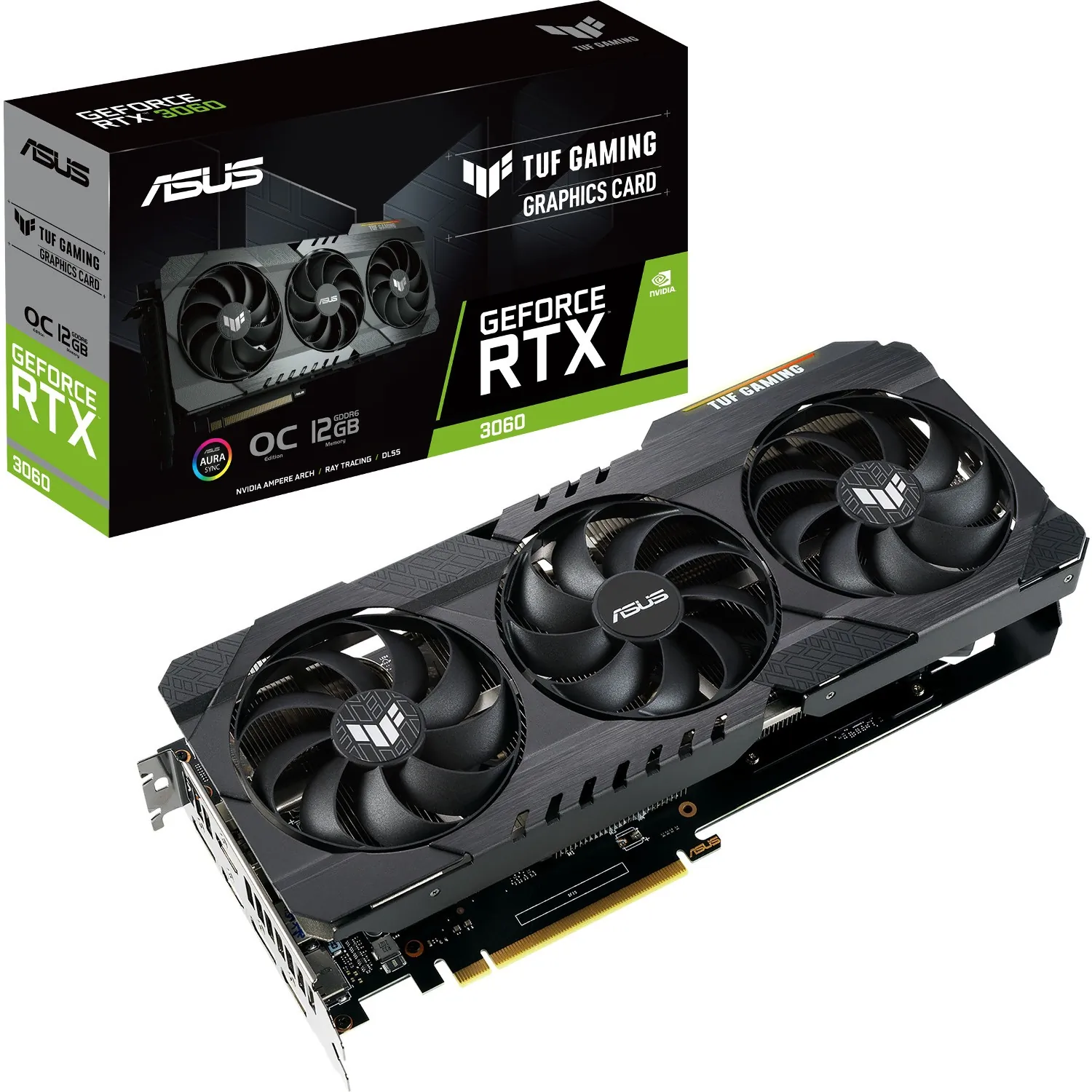 12GB Asus TUF GeForce RTX 3060 OC Edition PCI-E TUF-RTX3060-O12G-GAMING Gaming Graphic Card