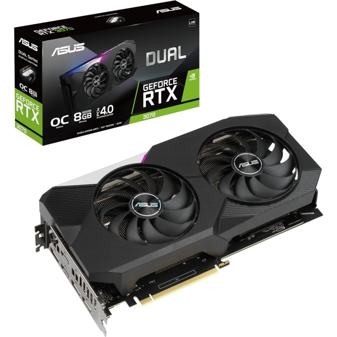 8GB Asus Dual GeForce RTX 3070 V2 OC Edition GDDR6 PCI-E LHR DUAL-RTX3070-O8G-V2