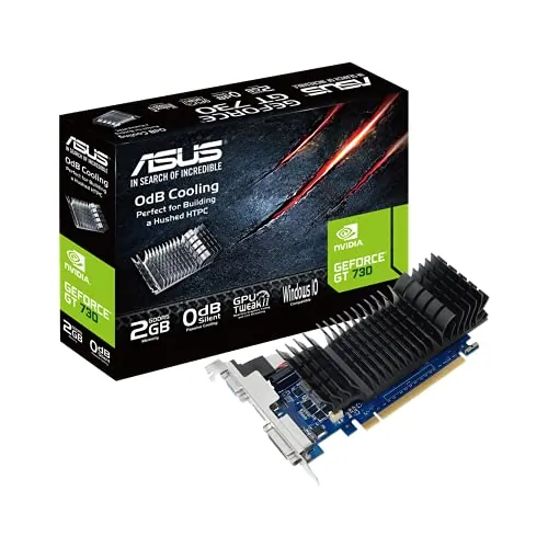 Asus NVIDIA GeForce GT 730 Graphic Card - 2 GB GDDR5 - Low-profile PCI Express 2.0 - 954 MHz