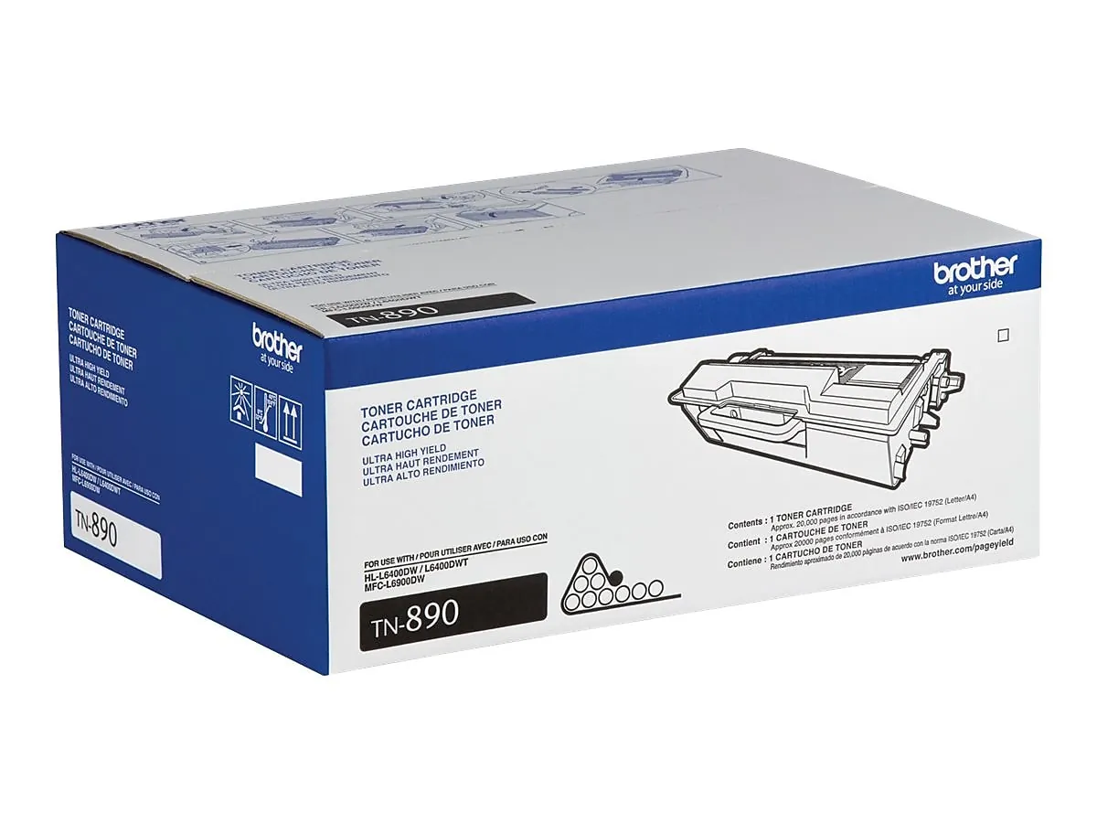 Brother TN890 Ultra High Yield Mono Laser Toner Cartridge - Laser - Ultra High Yield - 20000 Pages - Black - 1 Each