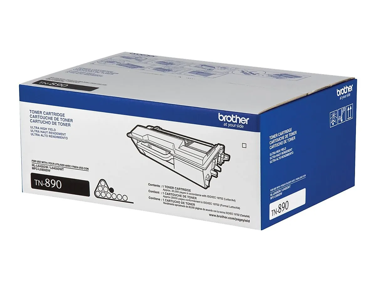 Brother TN890 Ultra High Yield Mono Laser Toner Cartridge - Laser - Ultra High Yield - 20000 Pages - Black - 1 Each
