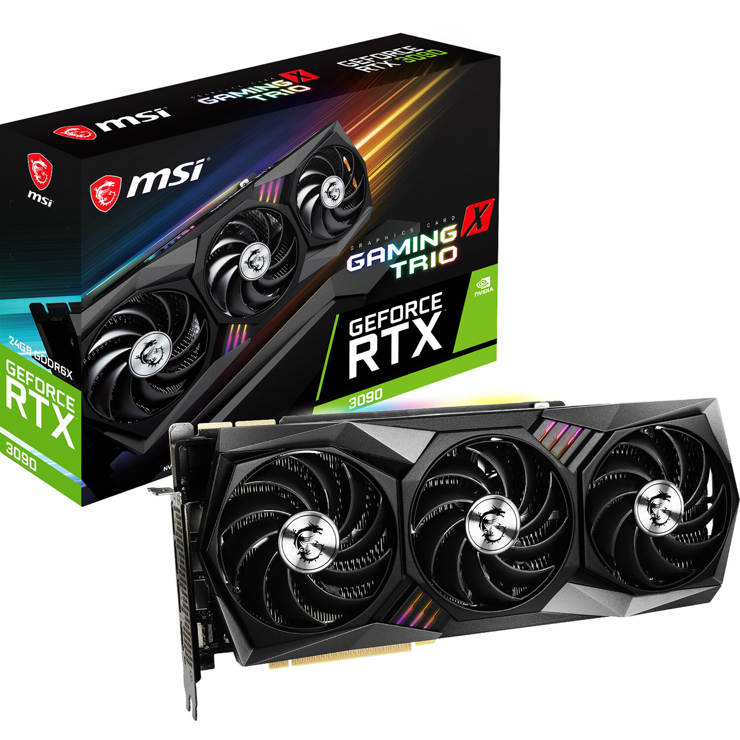 10GB MSI GeForce RTX 3080 Gaming X Trio 10G GDRR6X PCI-E G3080GXT10 RTX-3080-GAMING-X-TRIO-10G Gaming Graphic Card