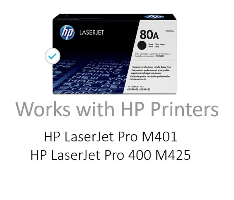 HP 80A (CF280A) Toner Cartridge - Single Pack - Laser - Standard Yield - 2700 Pages - Black - 1 Each
