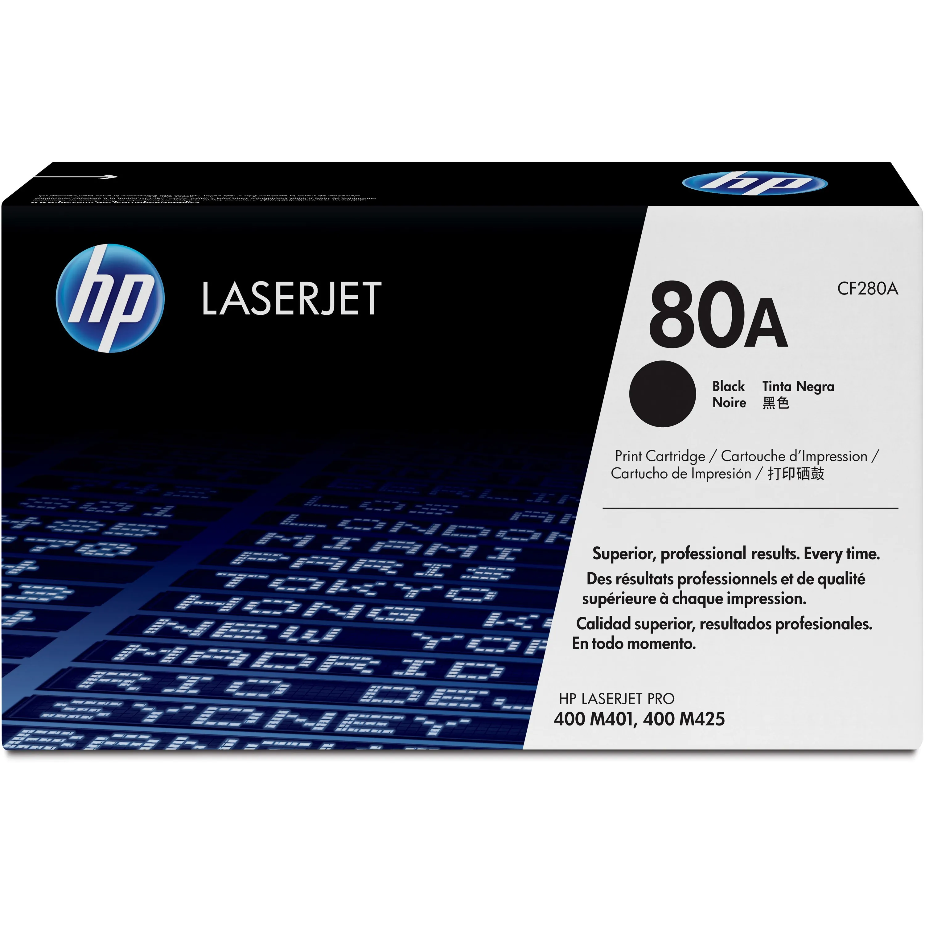 HP 80A (CF280A) Toner Cartridge - Single Pack - Laser - Standard Yield - 2700 Pages - Black - 1 Each
