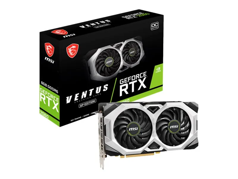 6B MSI GeForce RTX 2060 Ventus GP OC GDRR6 PCI-E RTX 2060-VENTUS-GP-OC Gaming Graphic Card