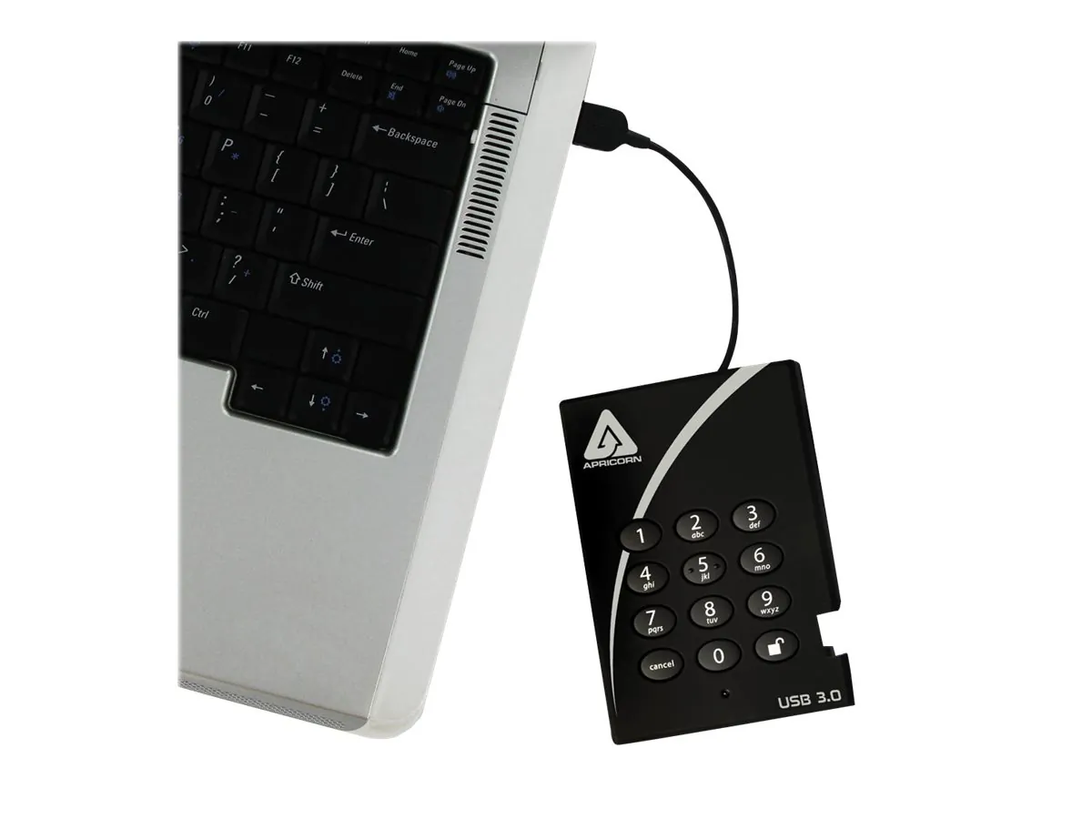 Apricorn 2TB Aegis Padlock USB 3.0 Encrypted SSD