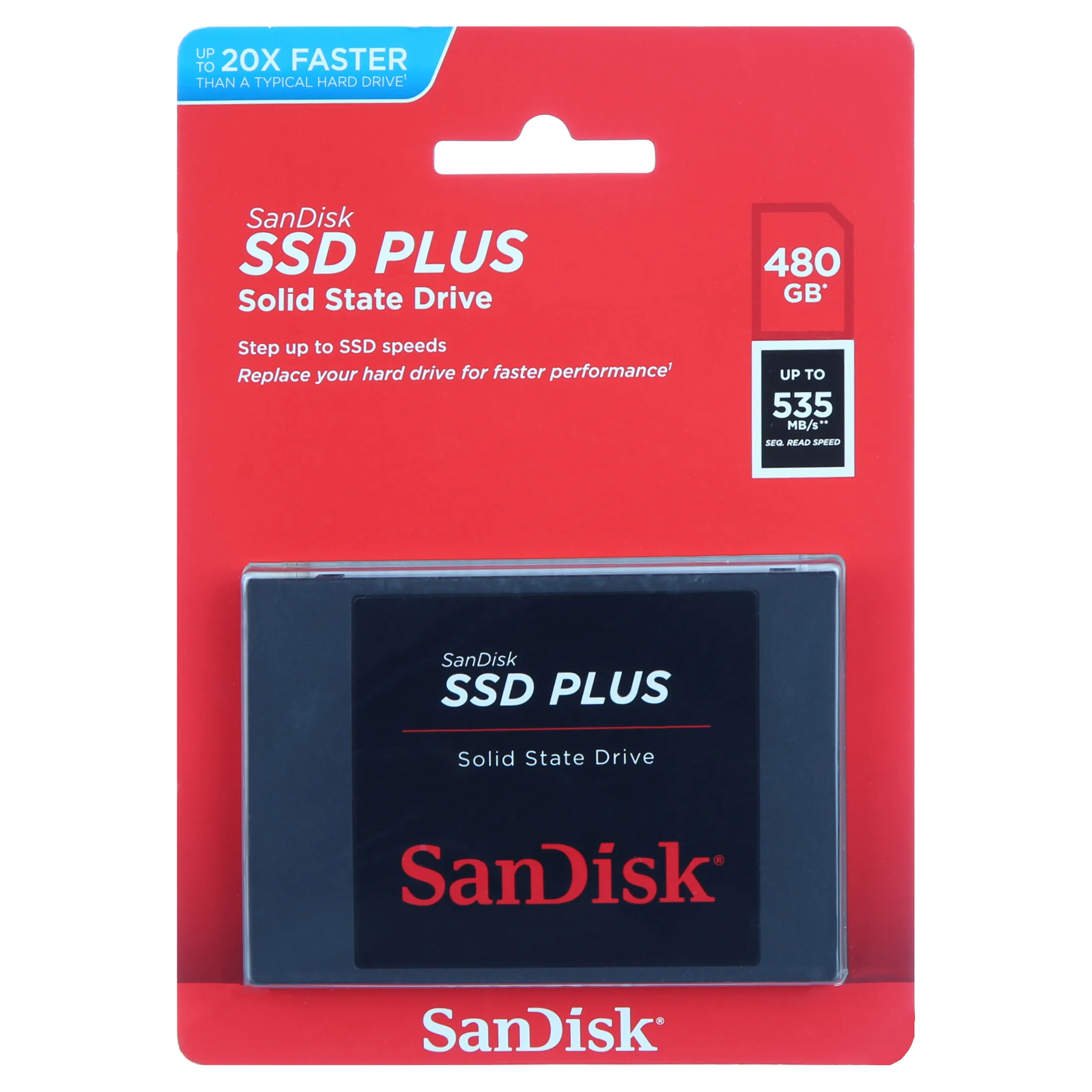 SanDisk SSD PLUS 480 GB Internal Solid State Drive - SATA - 535 MB-s Maximum Read Transfer Rate - 445 MB-s Maximum Write Transfer Rate