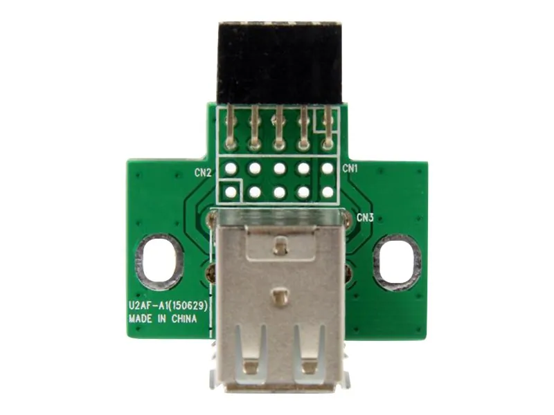 2 Port USB Motherboard Header Adapter - USB A to USB 10 Pin Header F/F - 1 x IDC Female - 2 x Type A Female USB
