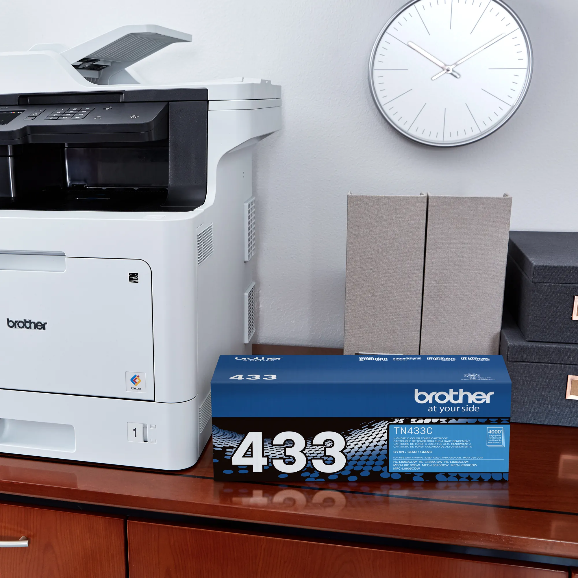 Brother TN433C High Yield Laser Toner Cartridge - Cyan - 1 Each - 4000 Pages