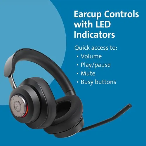 H3000 Bluetooth Over-Ear Headset - Wireless - Bluetooth - 98.4 ft - Over-the-ear - Noise Canceling - Black