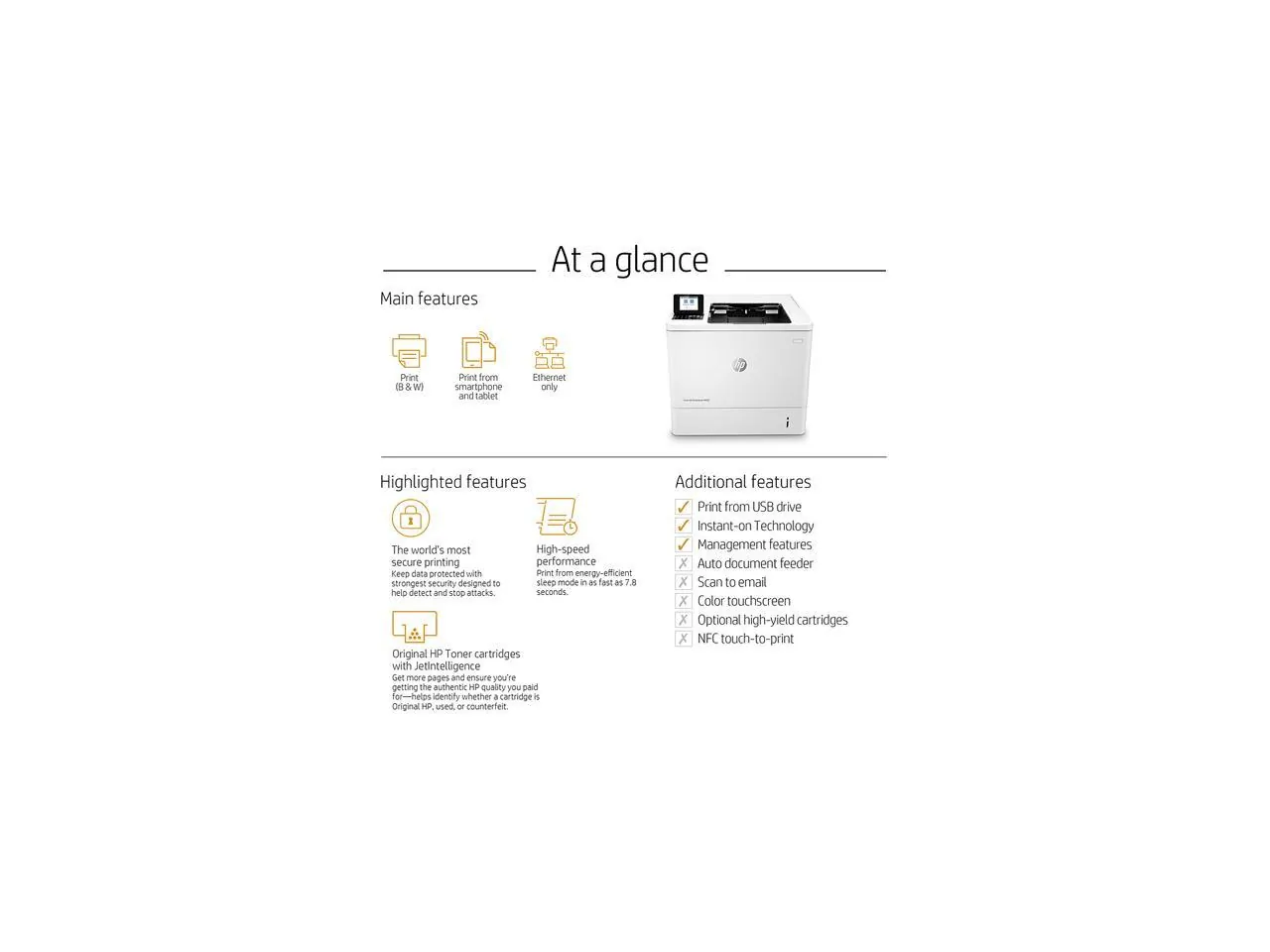 HP LaserJet M607 M607n Desktop Laser Printer - Monochrome - 55 ppm Mono - 1200 x 1200 dpi Print - Manual Duplex Print - 650 Sheets Input - Ethernet - 250000 Pages Duty Cycle