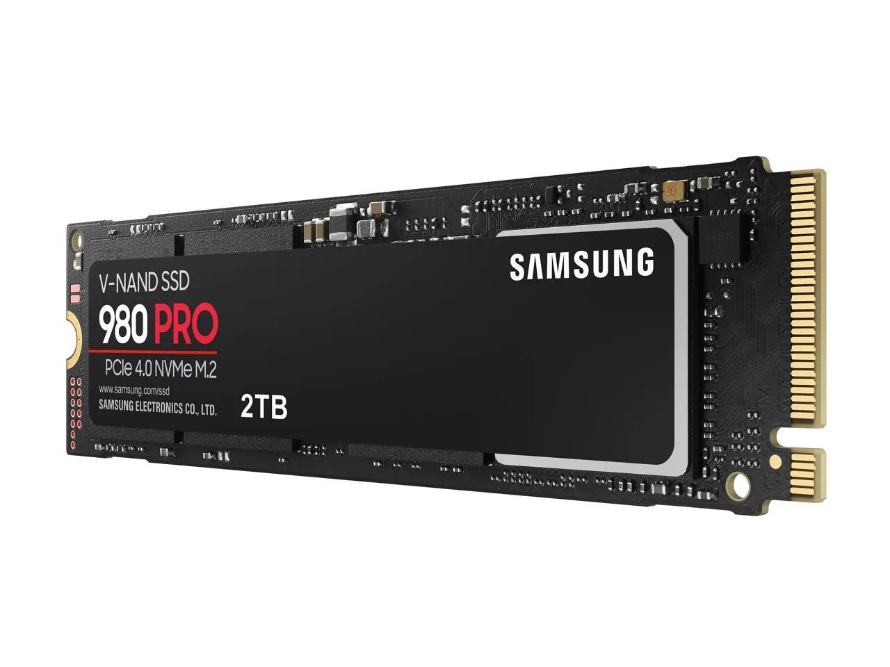 Samsung 980 PRO MZ-V8P2T0B - SSD - encrypted - 2 TB - internal - M.2 2280 - PCIe 4.0 x4 (NVMe) - buffer: 2 GB - 256-bit AES - TCG Opal Encryption 2.0