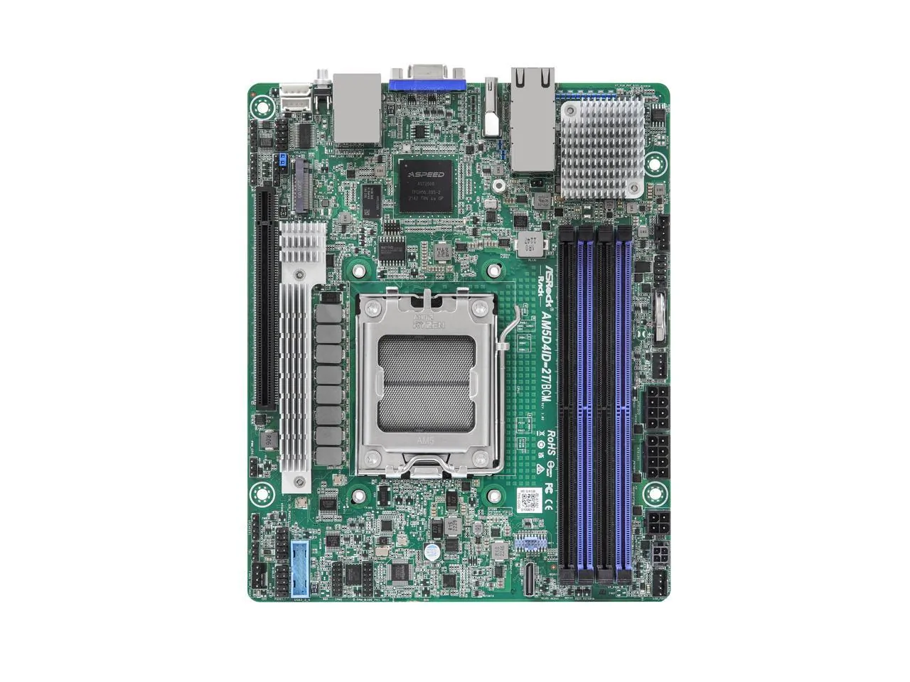 ASROCK RACK AM5D4ID-2T/BCM DEEP MINI-ITX SERVER MOTHERBOARD AMD RYZEN 7000 AM5 (