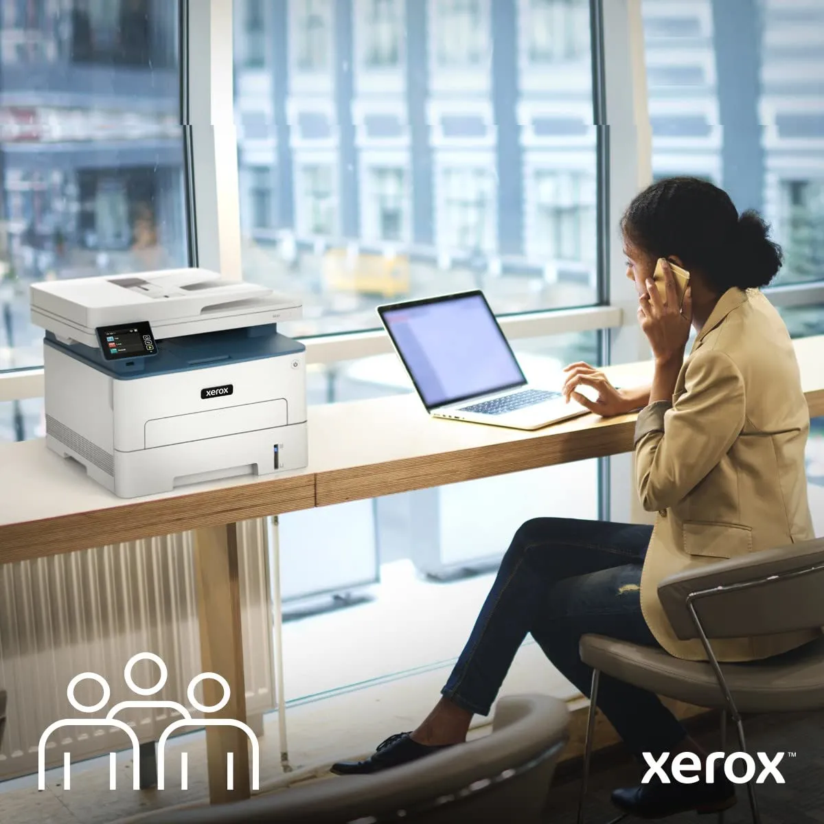 XEROX B235 MULTIFUNCTION PRINTER, PRINT/COPY/SCAN/FAX, UP TO 36 PPM, LETTER/LEGA
