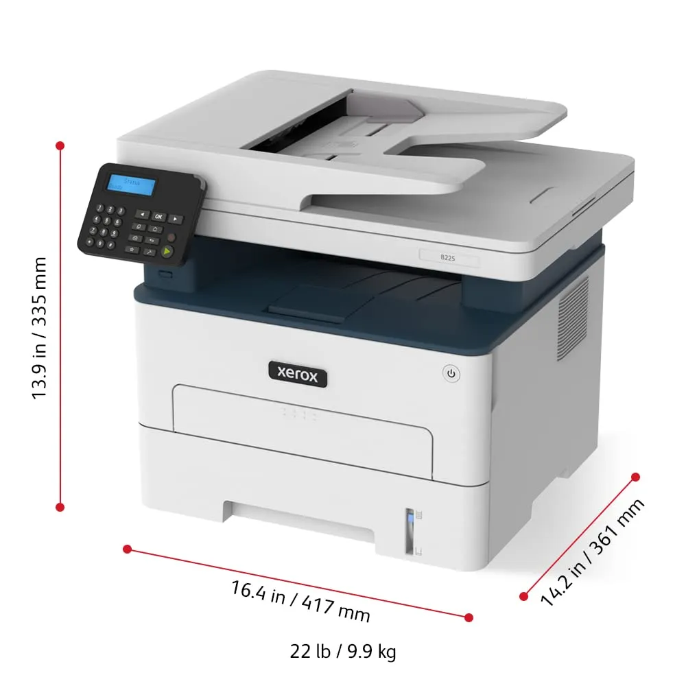 XEROX B225 MULTIFUNCTION PRINTER, PRINT/COPY/SCAN, UP TO 36 PPM, LETTER/LEGAL, U