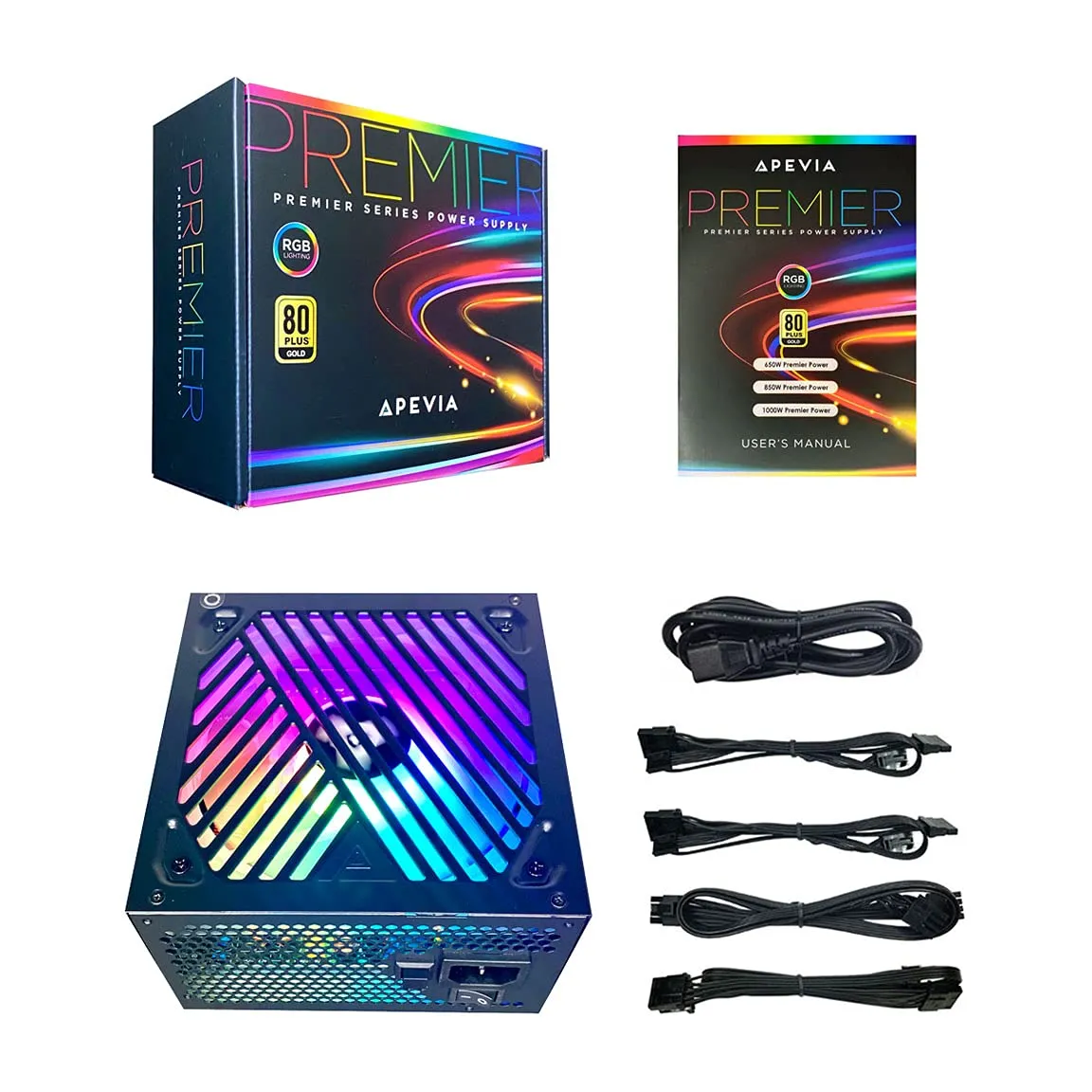 Apevia Premier 1000W RGB Power Supply Unit