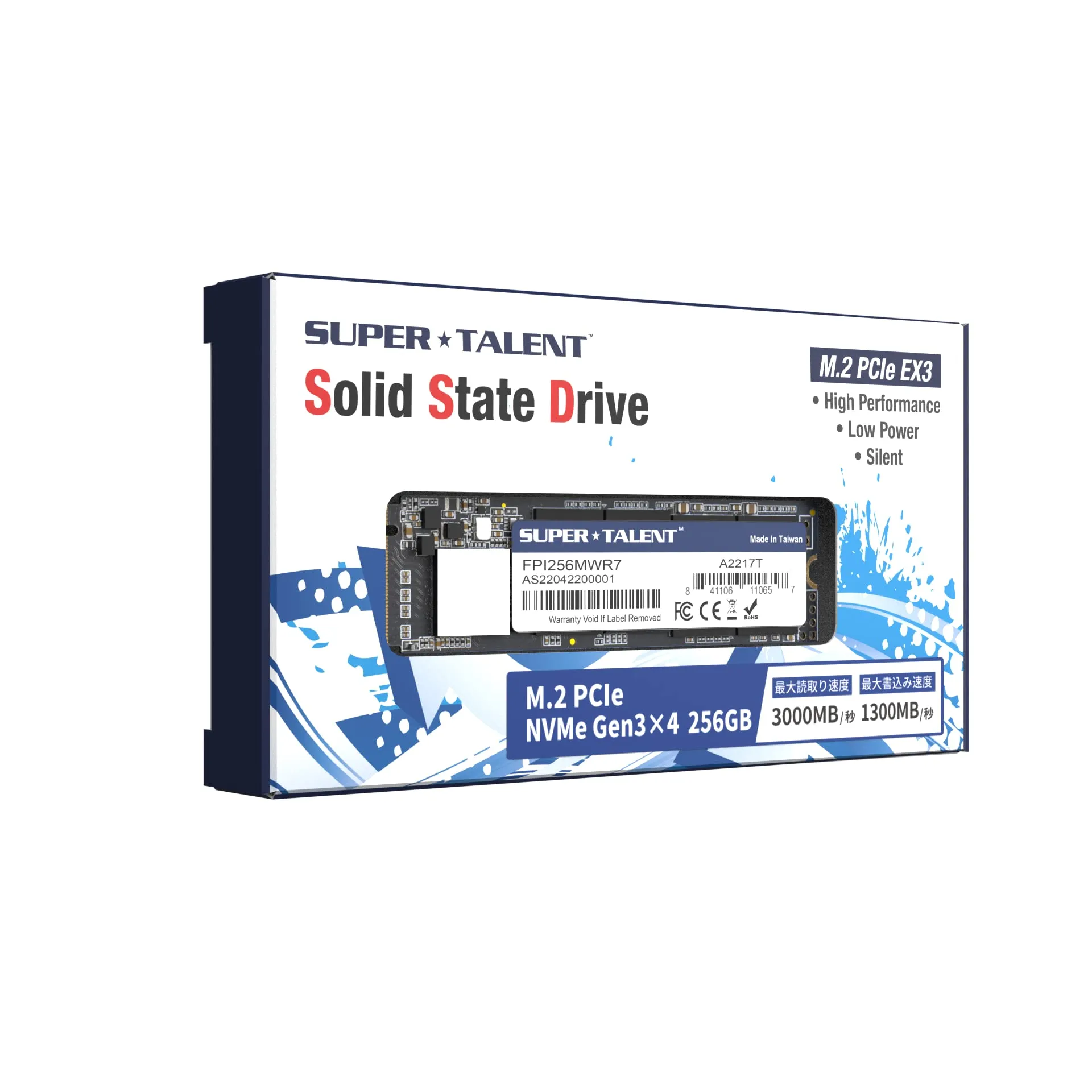 Super Talent EX6 256GB NVMe PCIe 3.0 x4 SSD