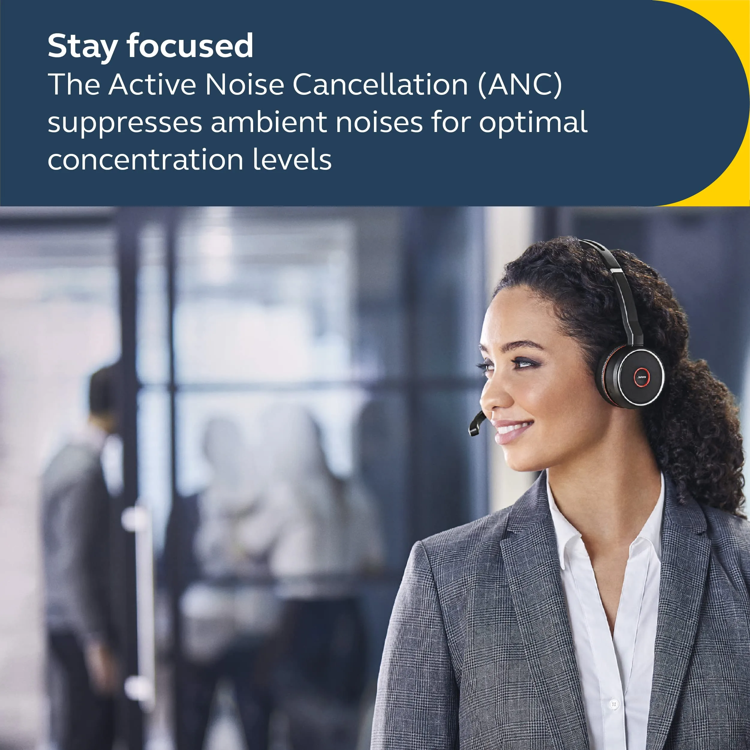 Jabra Evolve 75 SE Stereo Stand with Link380a MS