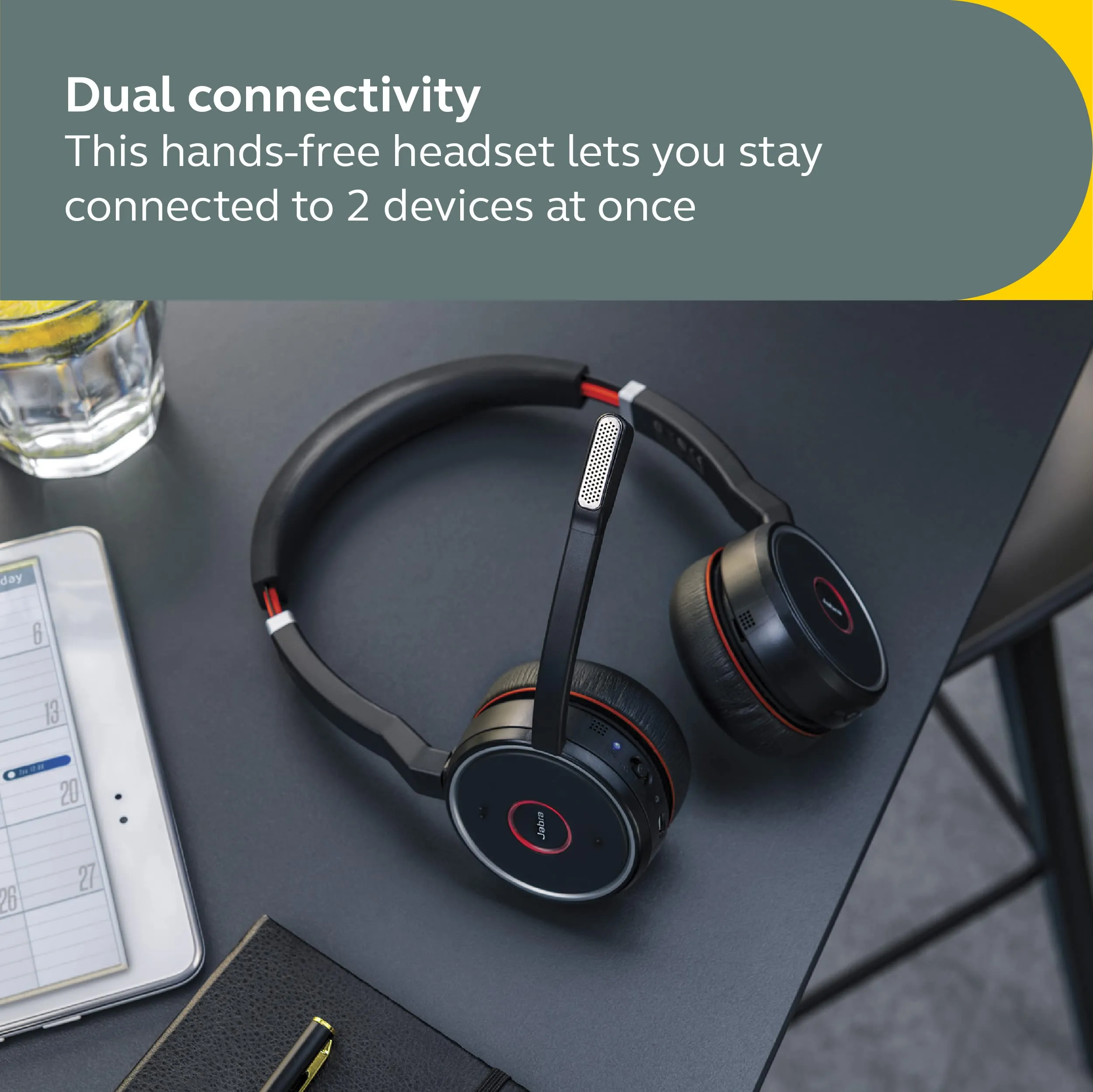 Jabra Evolve 75 SE Stereo Stand with Link380a MS