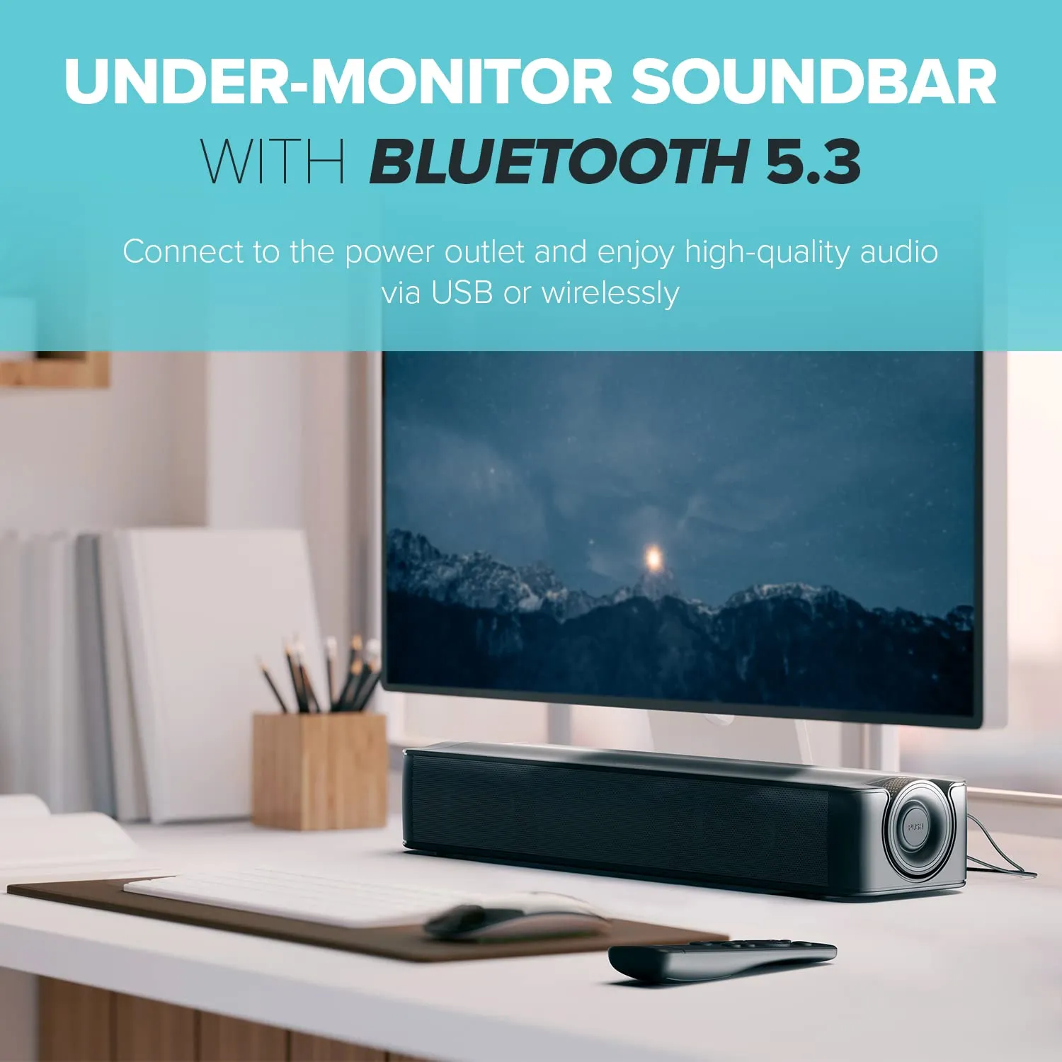 Creative Speaker 51MF8410AA000 STAGE SE Under-monitor Soundbar with Bluetooth