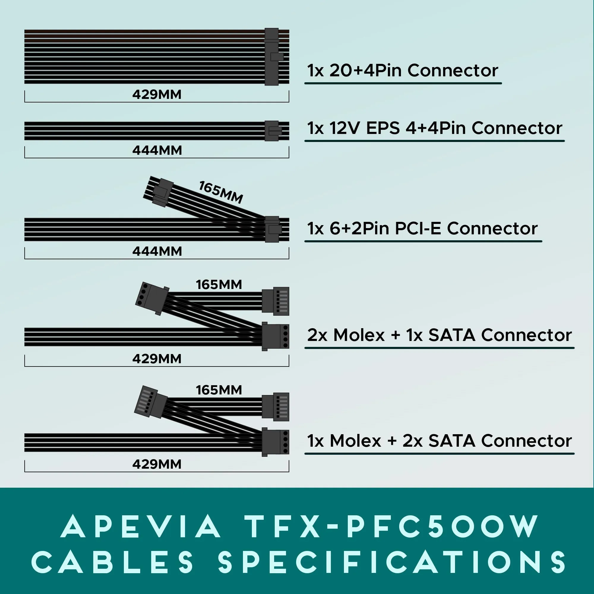 Apevia TFX-PFC500W 500W Active PFC Power Supply