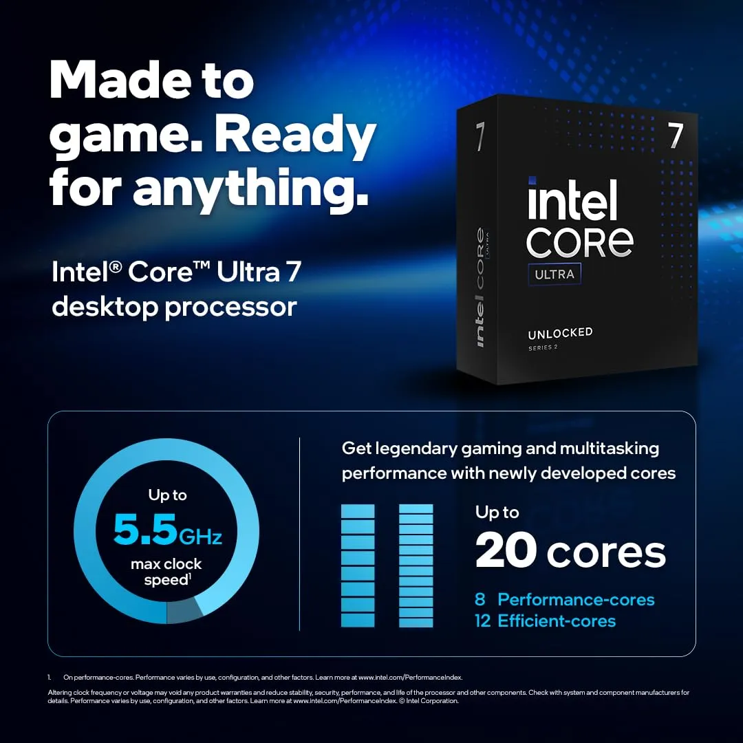 Intel Core Ultra 7 265K Desktop Processor