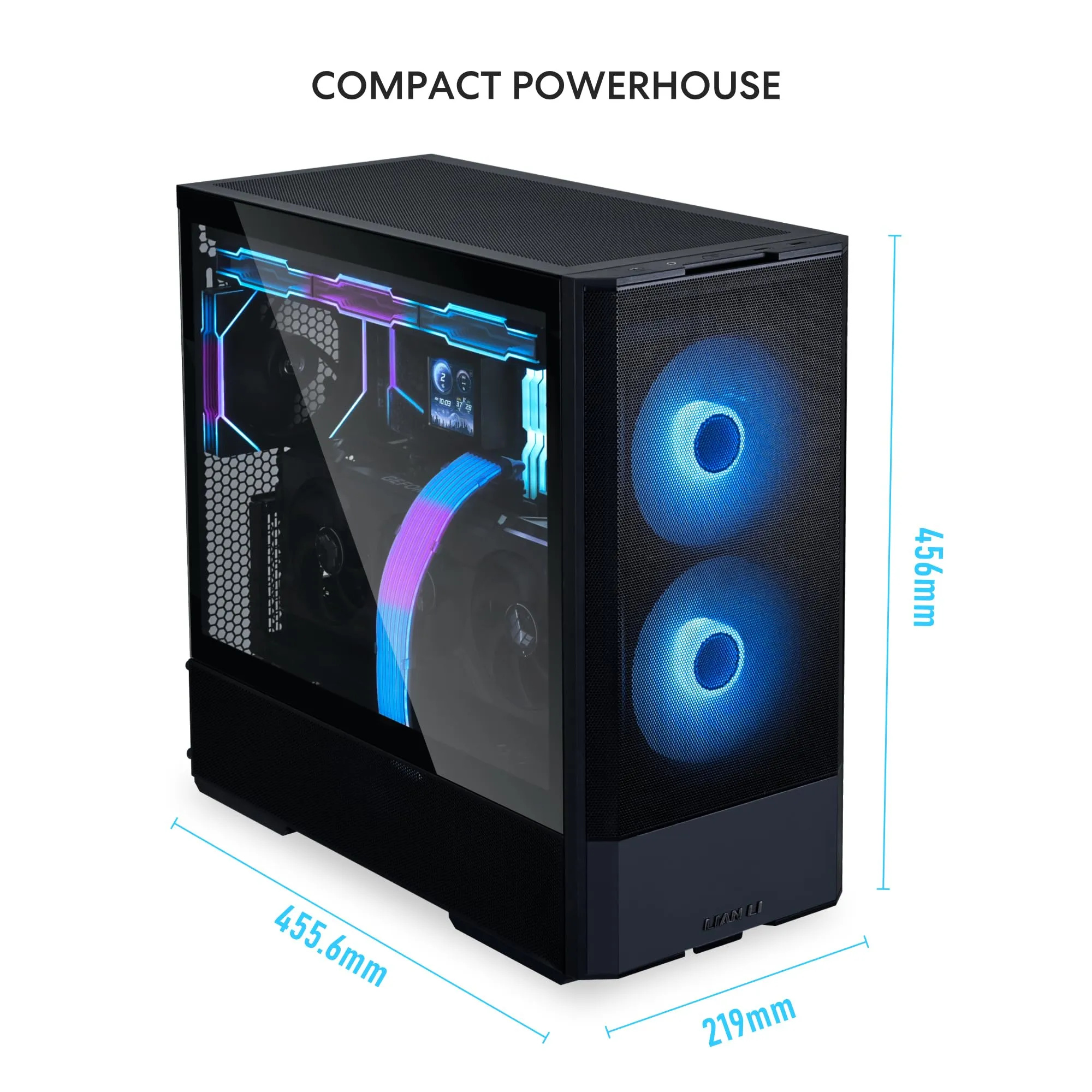 LIAN LI LANCOOL 207 Black / Steel / Tempered Glass ATX Mid Tower Computer Case - LANCOOL 207 RX