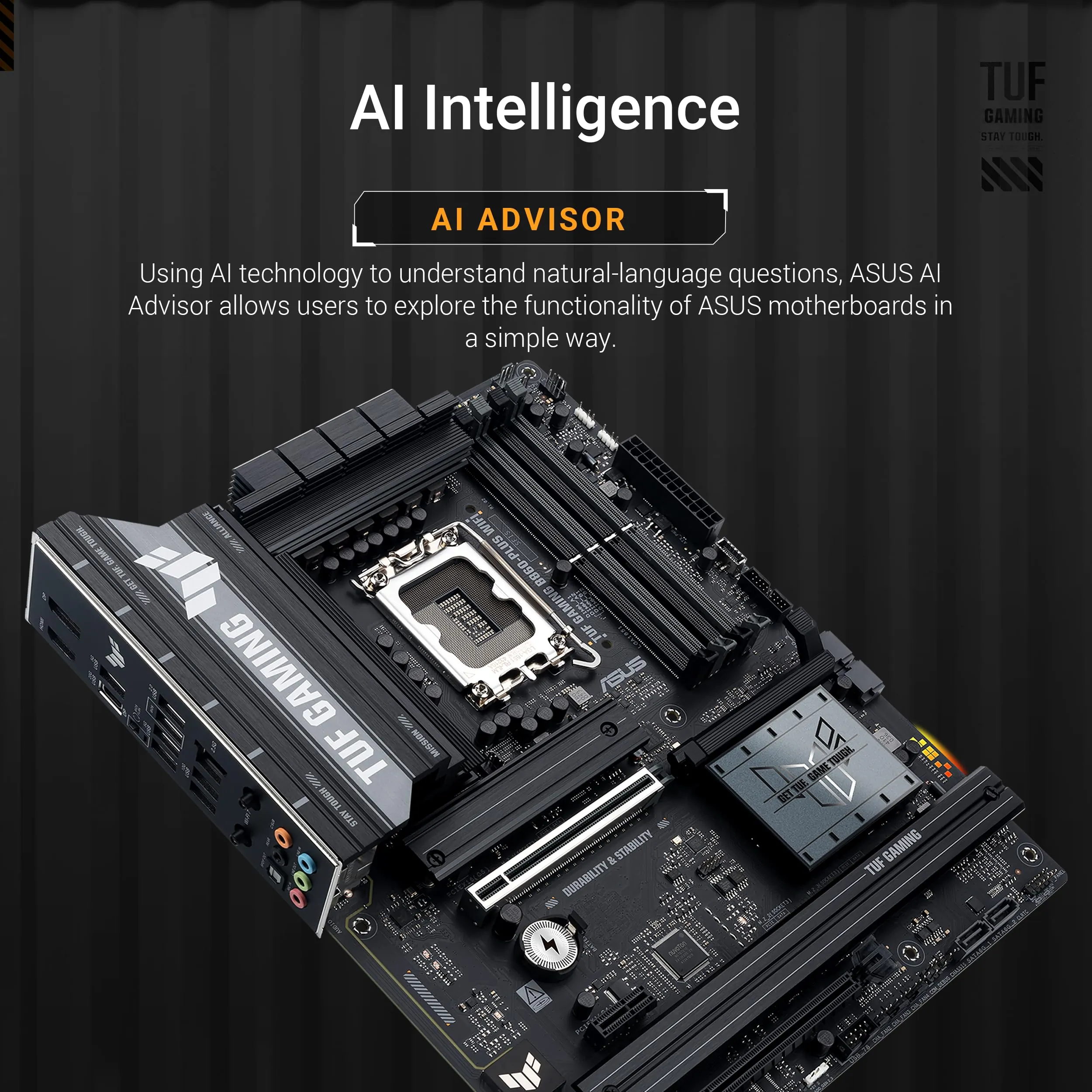 TUF GAMING B860-PLUS WIFI Gaming Desktop Motherboard - Intel B860 Chipset - Socket LGA-1851 - ATX