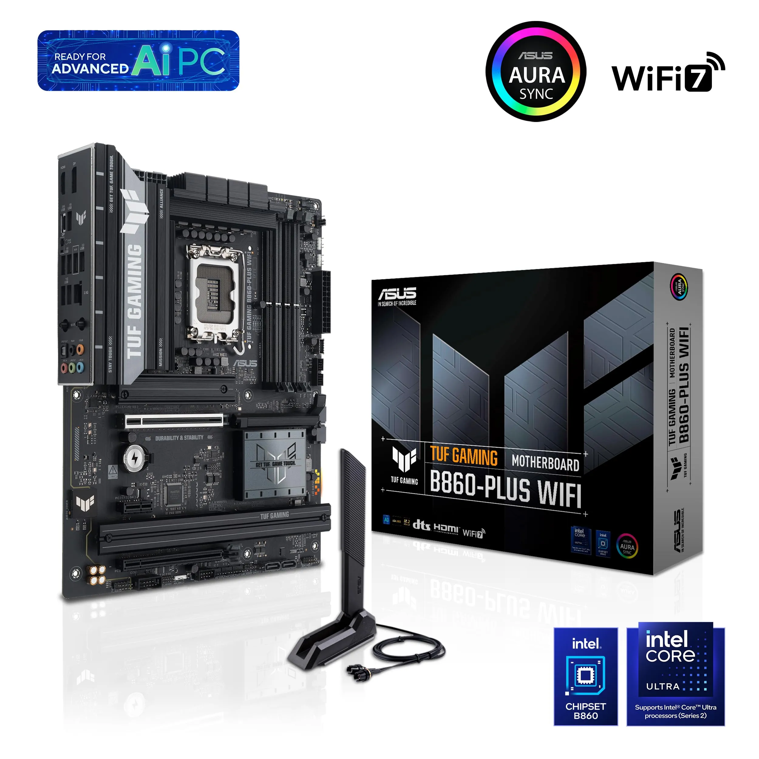 TUF GAMING B860-PLUS WIFI Gaming Desktop Motherboard - Intel B860 Chipset - Socket LGA-1851 - ATX