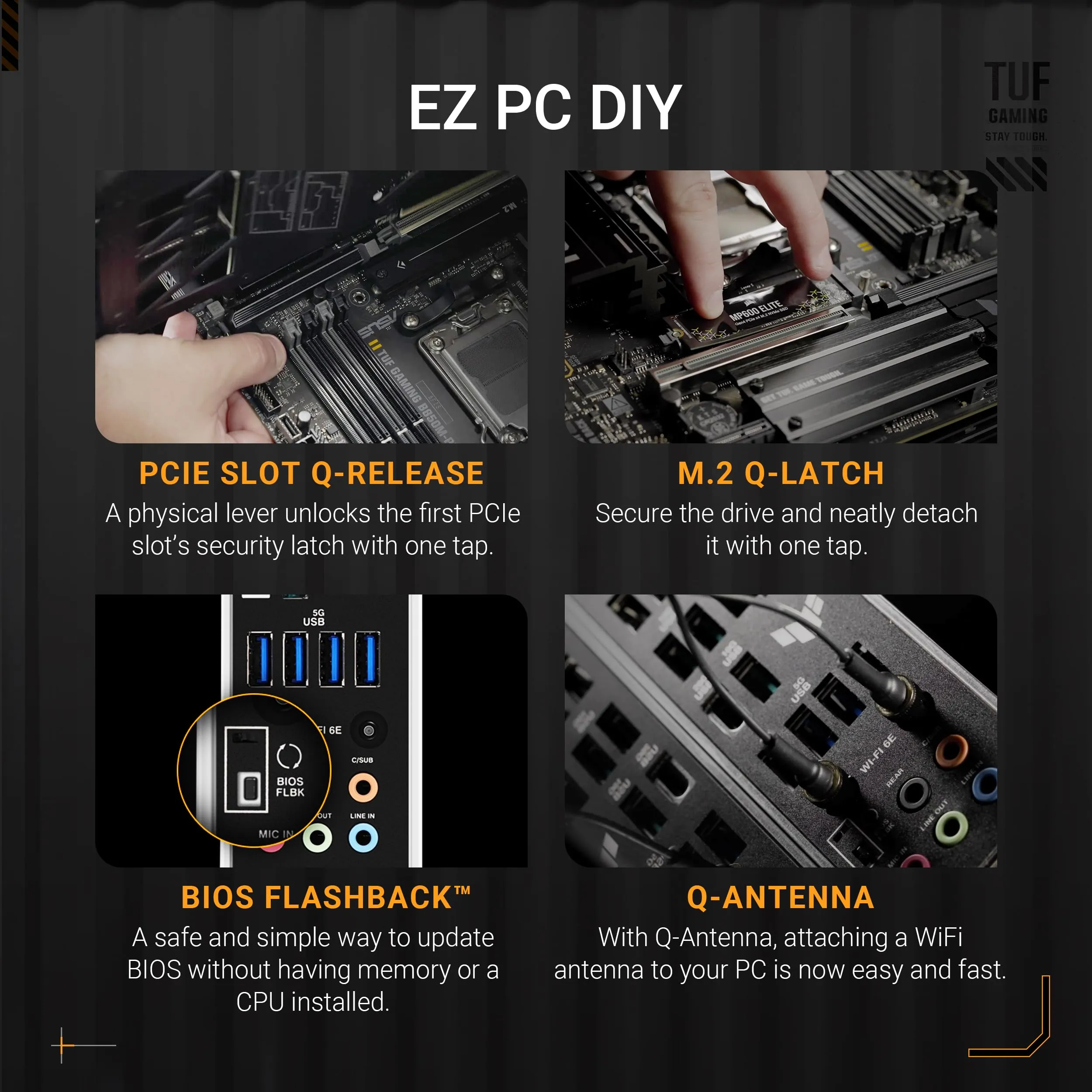 TUF B850M-PLUS WIFI Gaming Desktop Motherboard - AMD B850 Chipset - Socket AM5 - Micro ATX