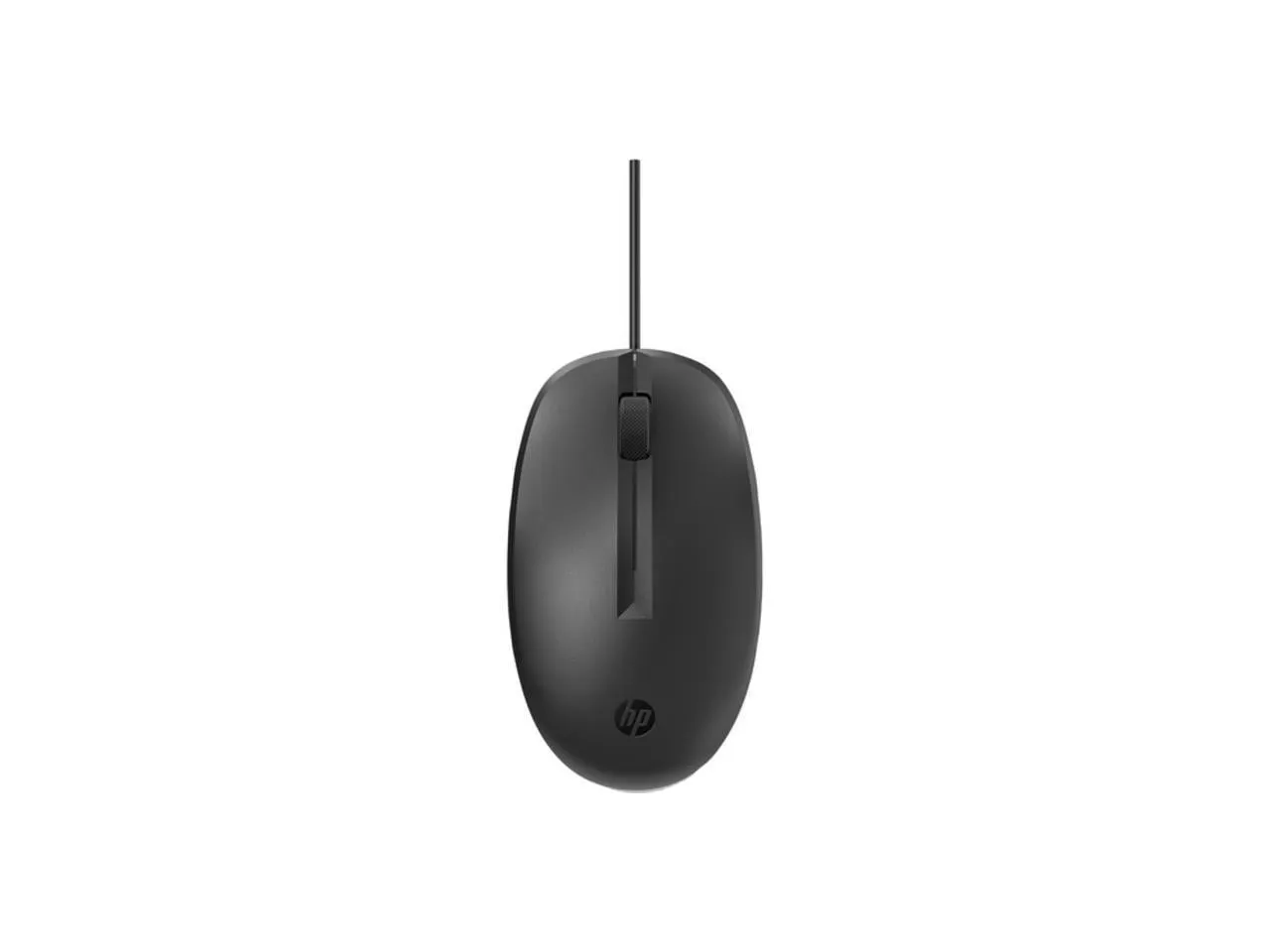 THE HP 125 WIRED MOUSE INCLUDES PERFECTLY POSITIONED LEFT AND RIGHT BUTTONS AND