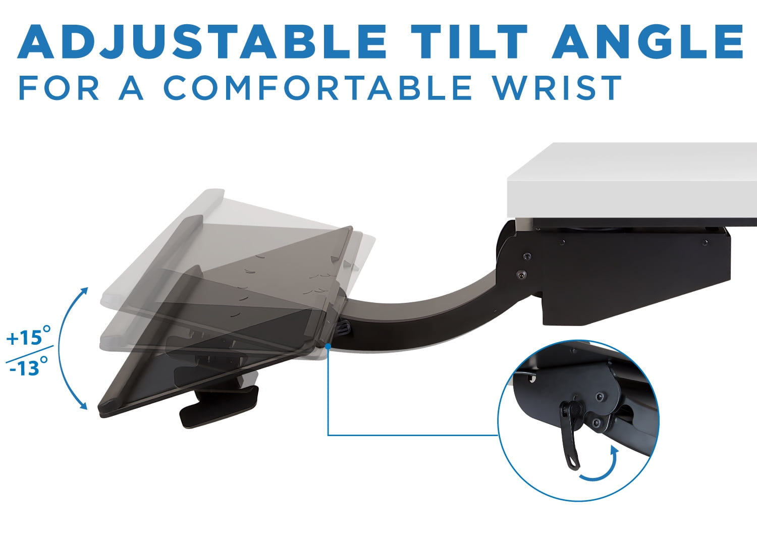 Adjustable Keyboard and Mouse Platform Tray