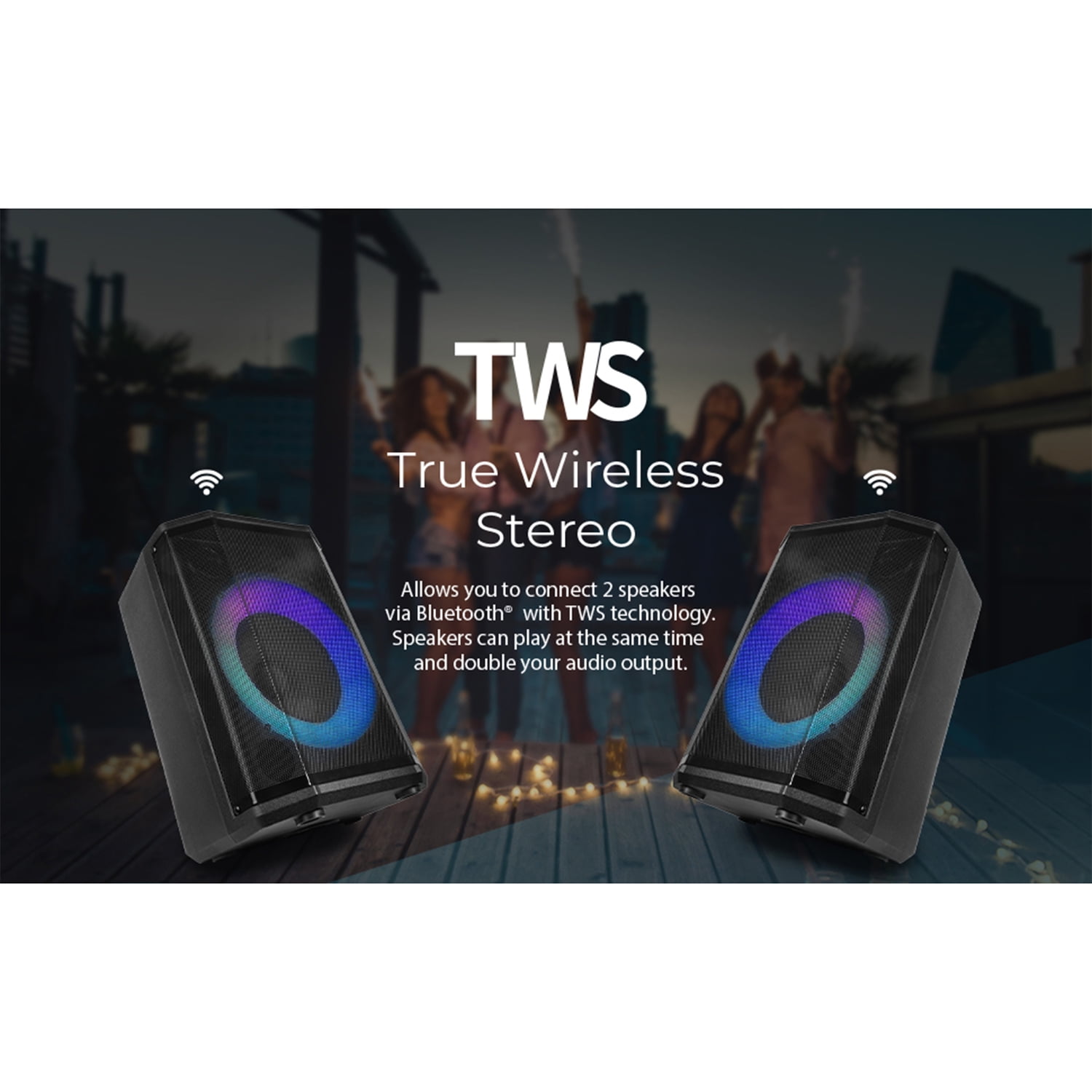 IQ Sound 8-Inch Bluetooth Tailgate Speaker