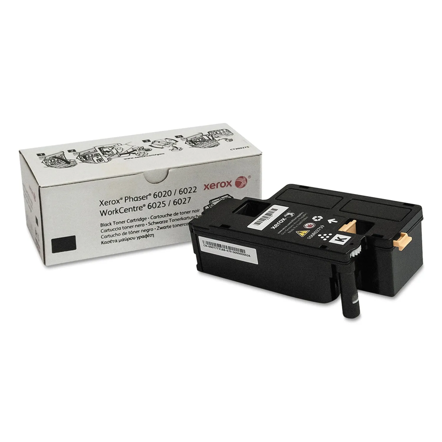 Xerox Toner Cartridge - Laser - Standard Yield - 2000 Pages - Black - 1 Each