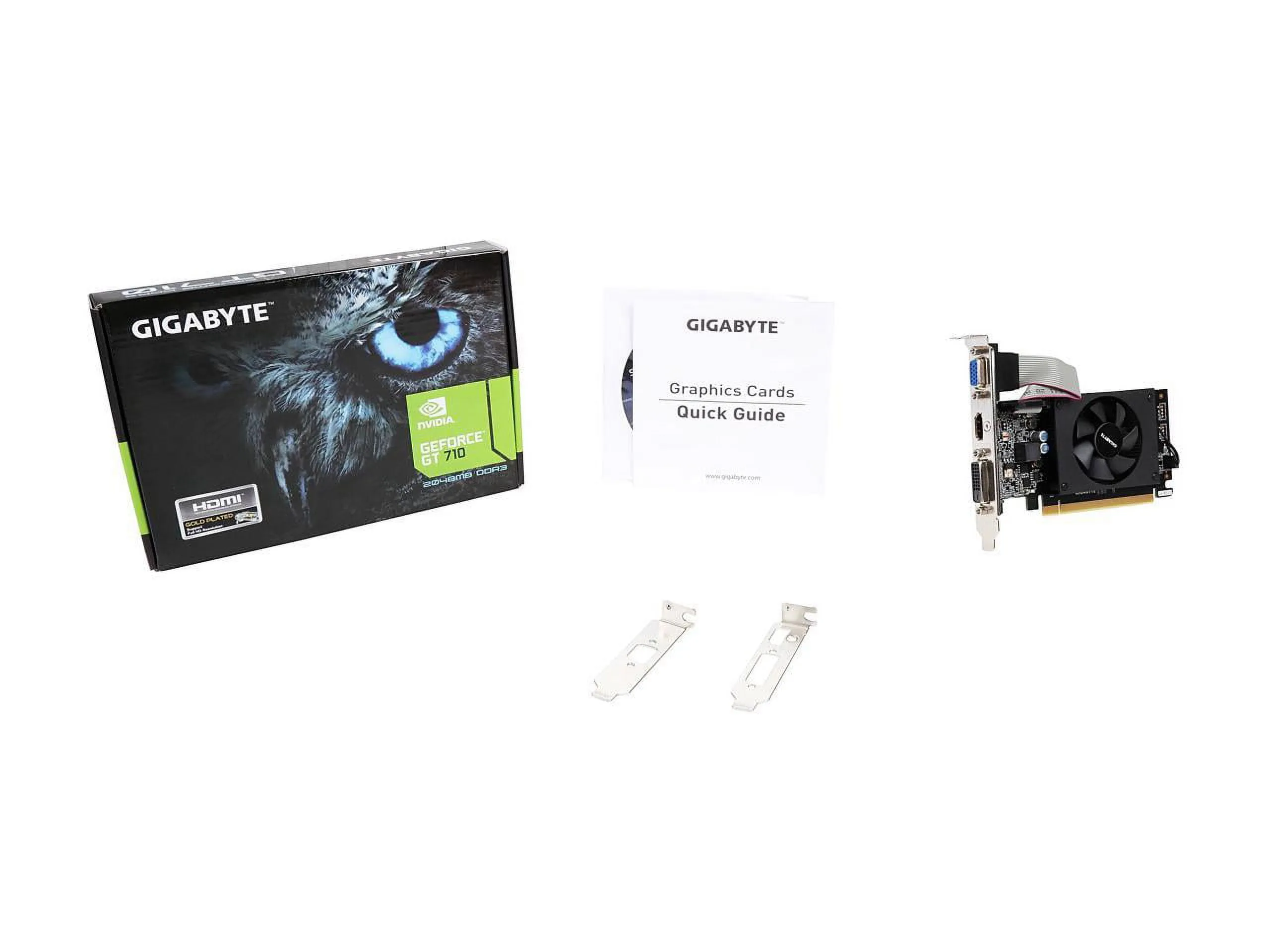 Gigabyte Video Card GV-N710D3-2GL REV 2.0 GT710 2GB DDR3 64B PCI Express2.0 HDMI/DVI-D/D-Sub Retail
