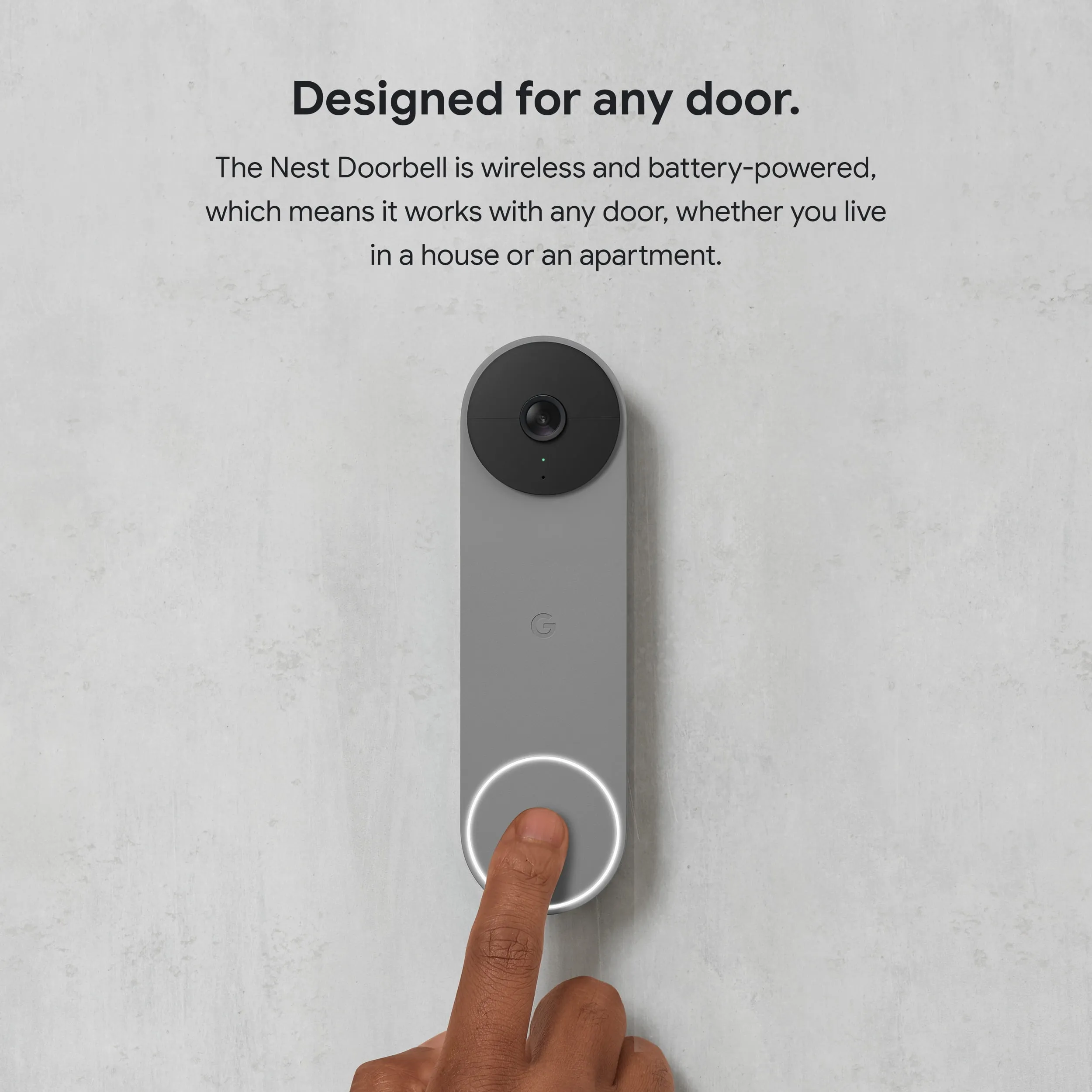 CERTIFIED RENEWED GOOGLE NEST DOORBELL BATTERY ASH 90 DAY COMPUTERLAND WARRANTY
