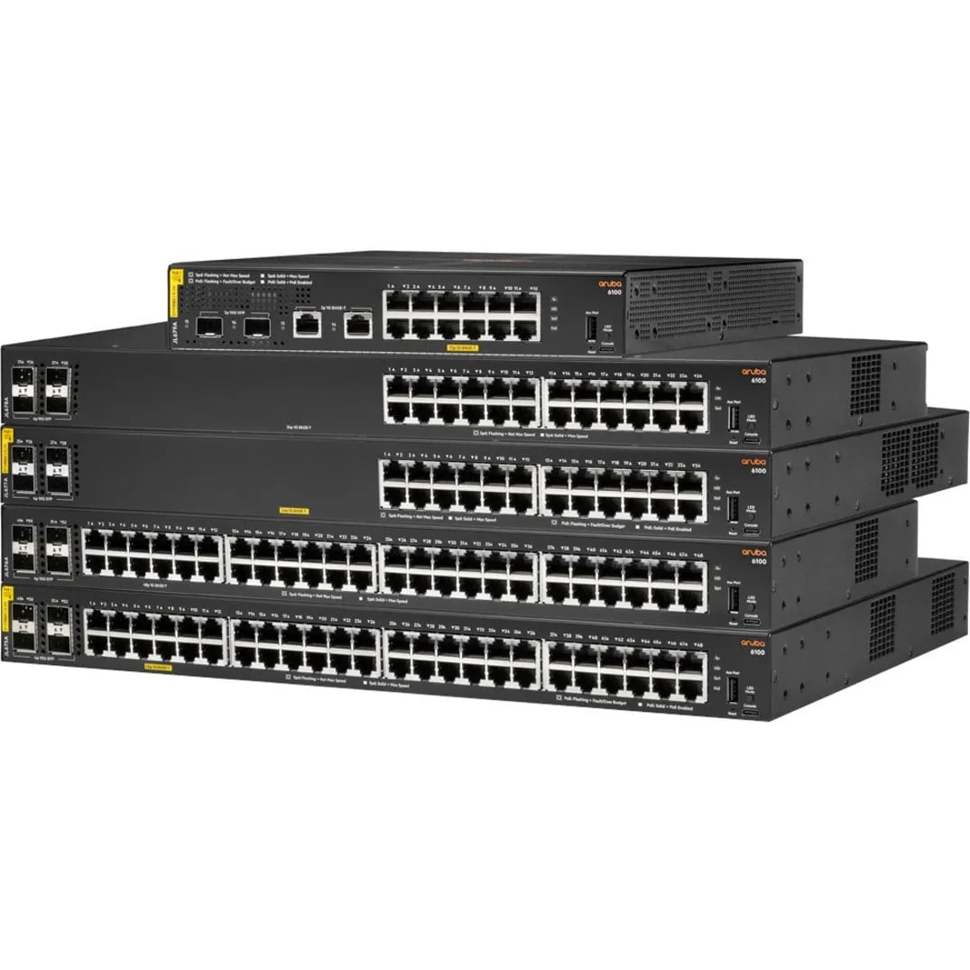 ARUBA 6100 12G CL4 Switch - 2 SFP+ Ports, 139W Power