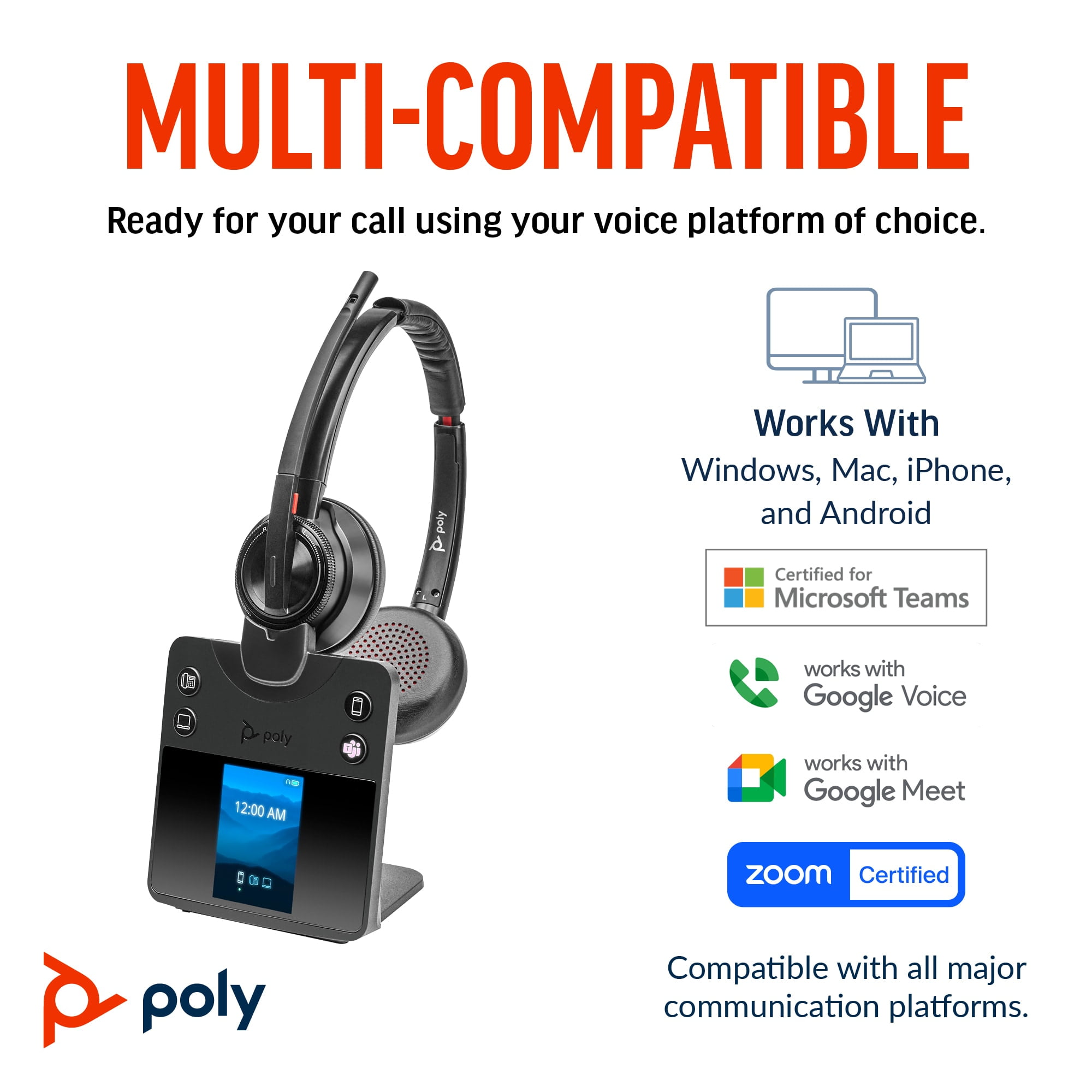 Poly Savi 7320 DECT Stereo Office Headset