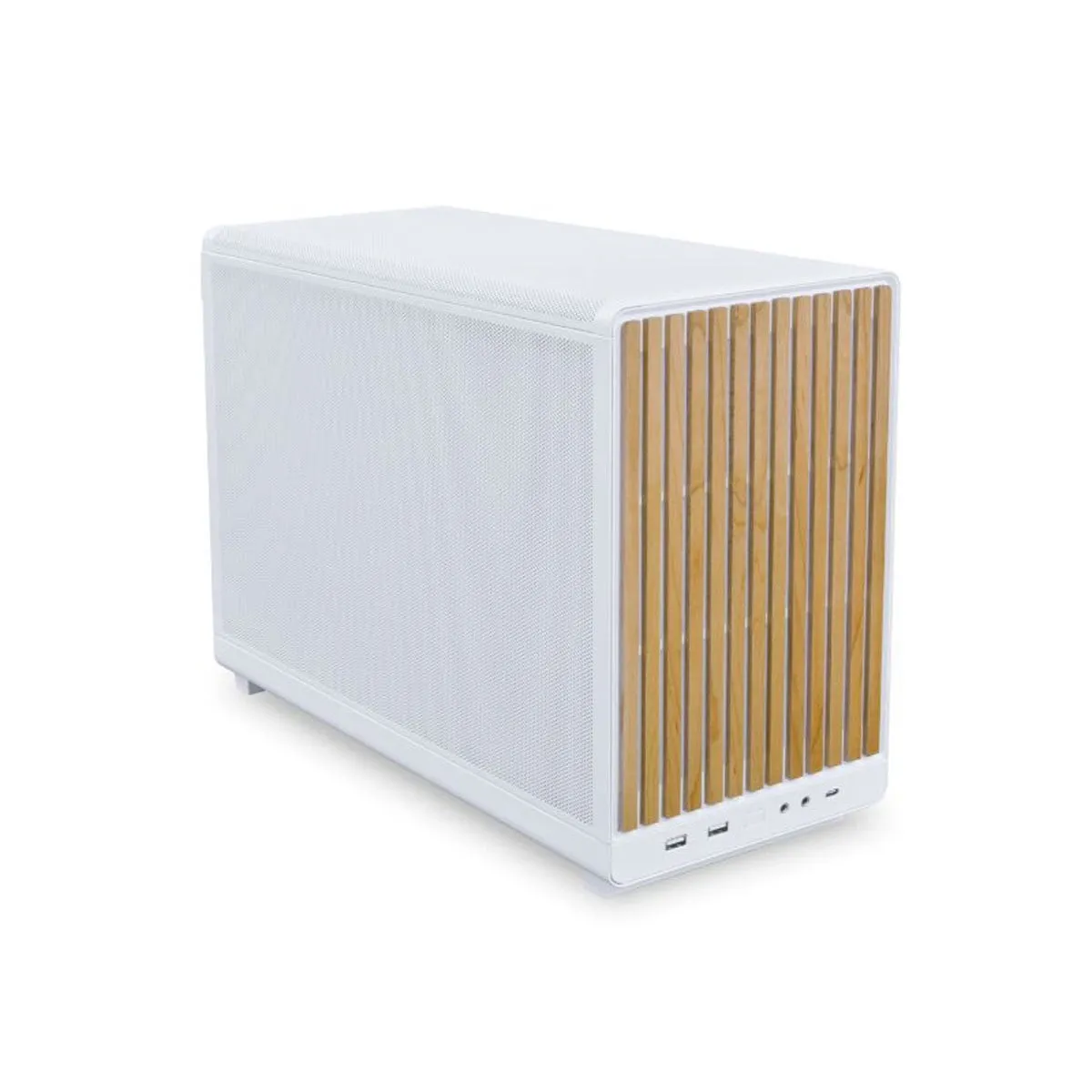 Lian Li A3-mATX-WD-26.3L Micro Form Factor Chassis-No Fans Included-Supports 360mm AIO-Modularity Design-for M-ATX, ITX Motherboard-DAN Cases Collaboration-Wood Front Panel-White (A3W-WD)