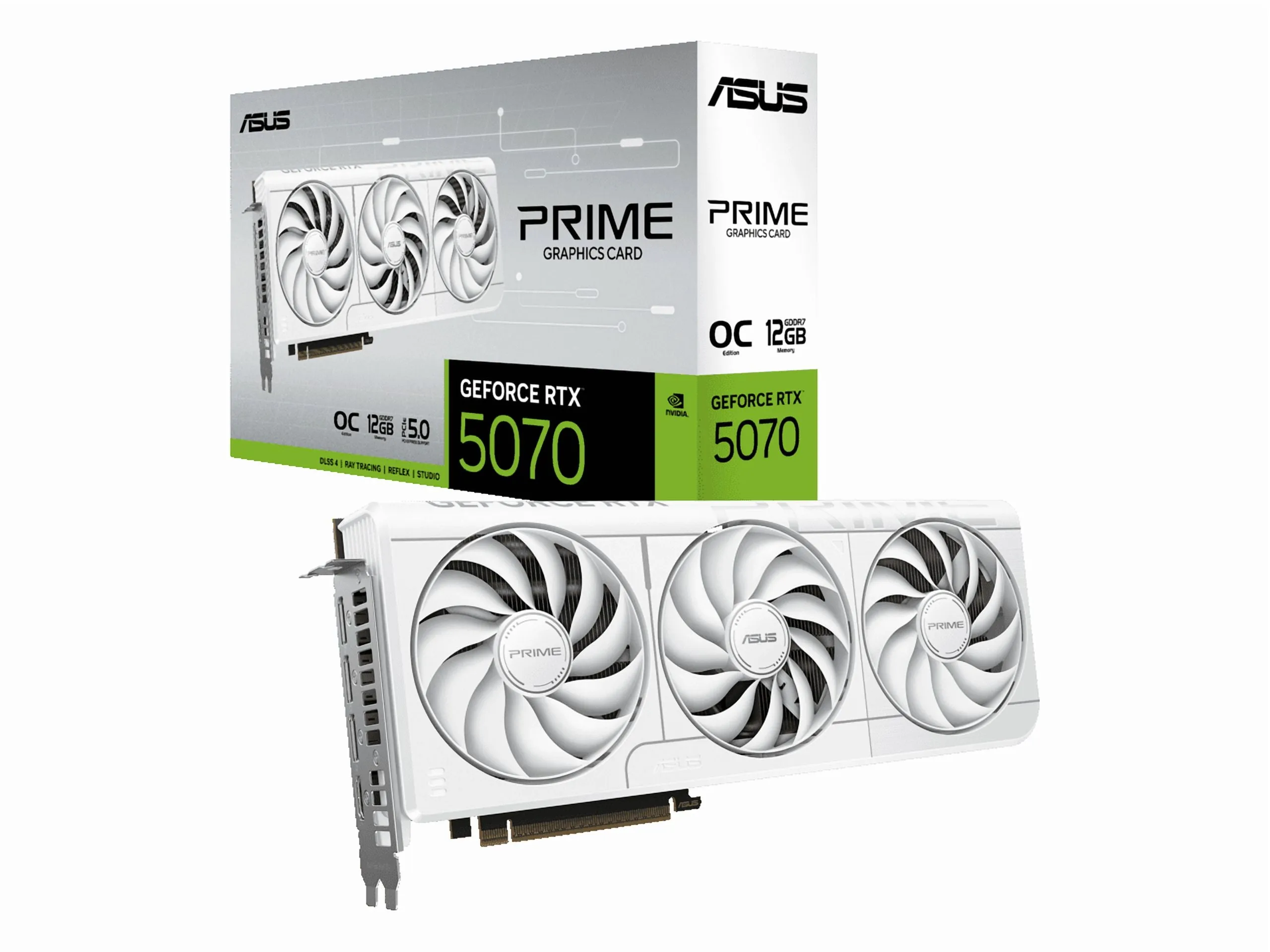 ASUS VCX PRIME-RTX5070-O12G-WHITE GeForce RTX 5070 White OC 12GB GDDR7 192Bit