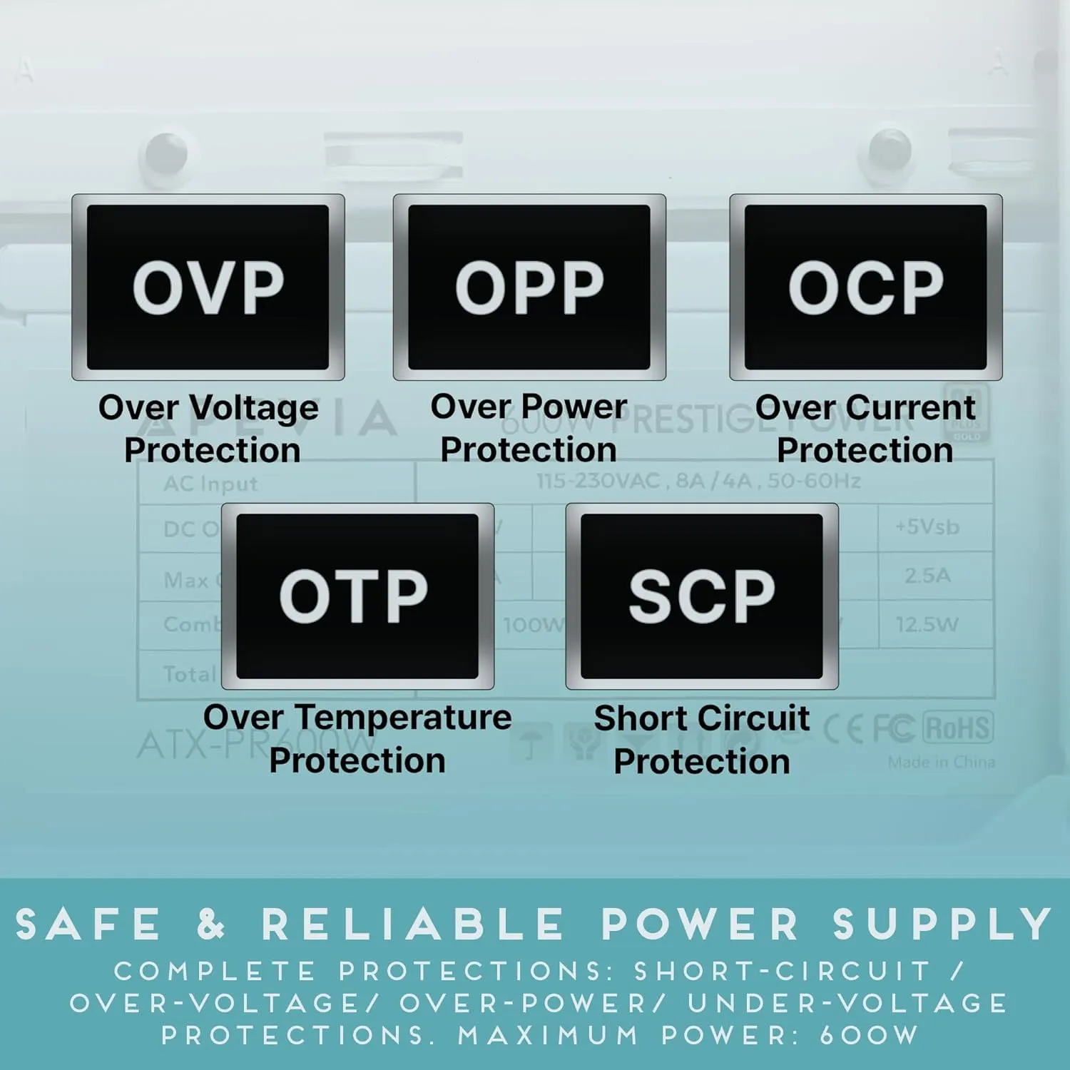 Apevia Prestige 600W Power Supply