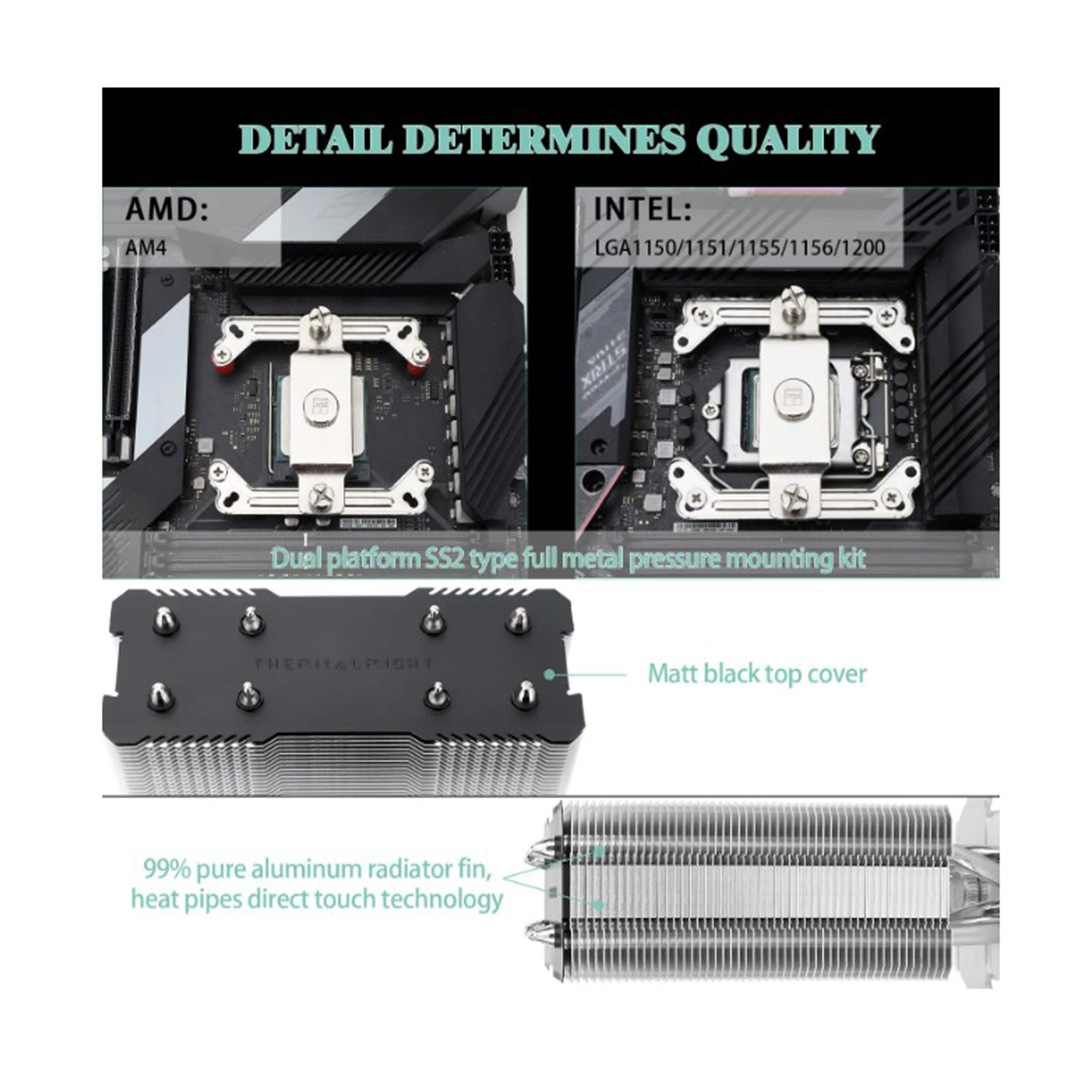 Thermalright Assassin X 120 Refined SE CPU Air Cooler, 4 Heat Pipes, TL-C12C PWM Fan, Aluminium Heatsink Cover, AGHP Technology, for AMD AM4/AM5/Intel LGA 1150/1151/1155/1200/1700/1851(AX120 R SE)